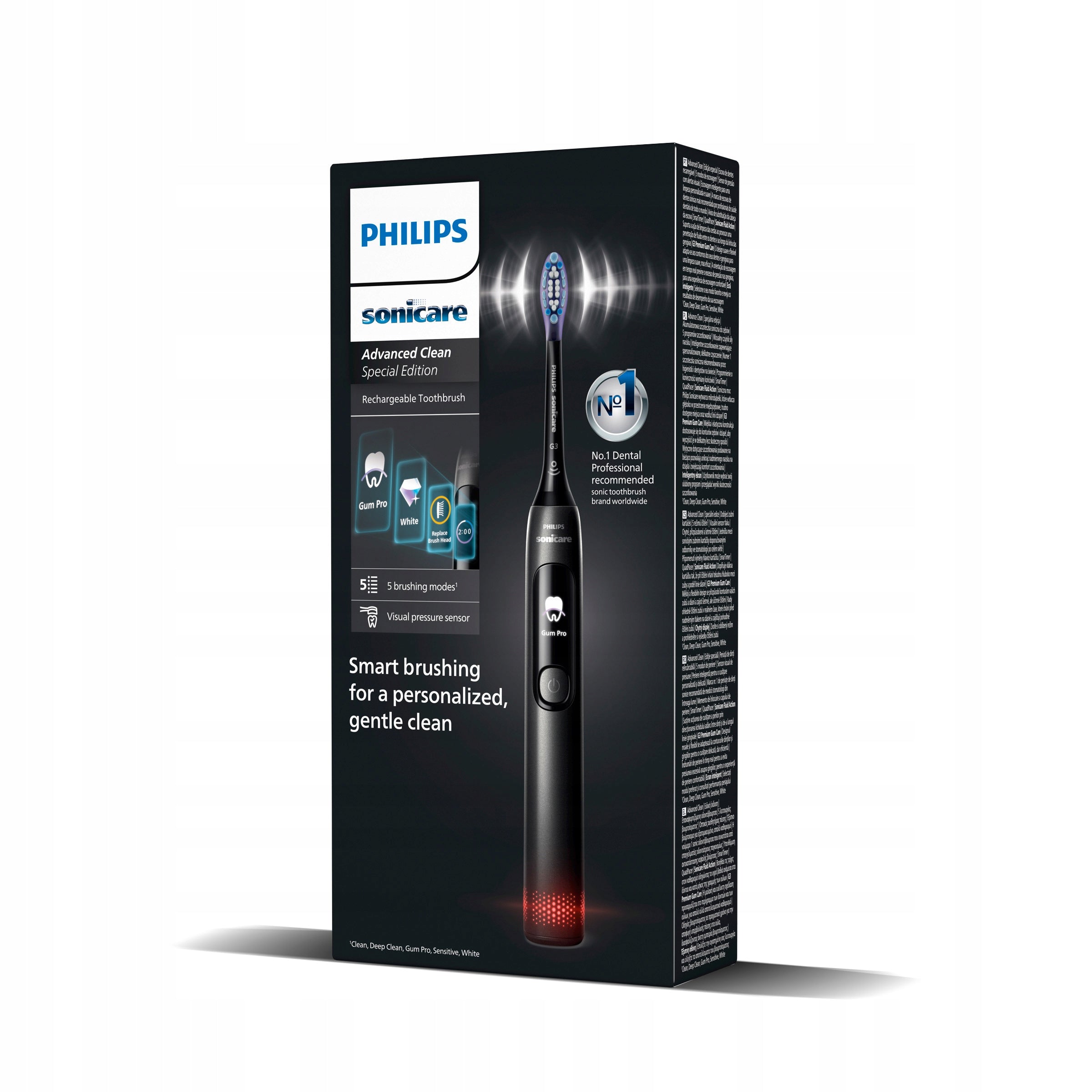 Sonic electric toothbrush PHILIPS Sonicare Advanced Clean HX3792/11 5 modes