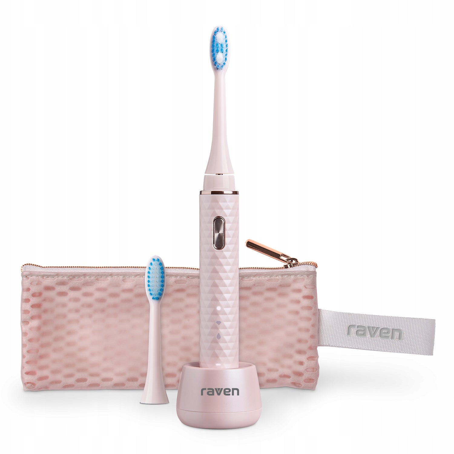 Sonic electric toothbrush Raven ESOS006P 2 tips 3 modes IPX7 Pink + Case