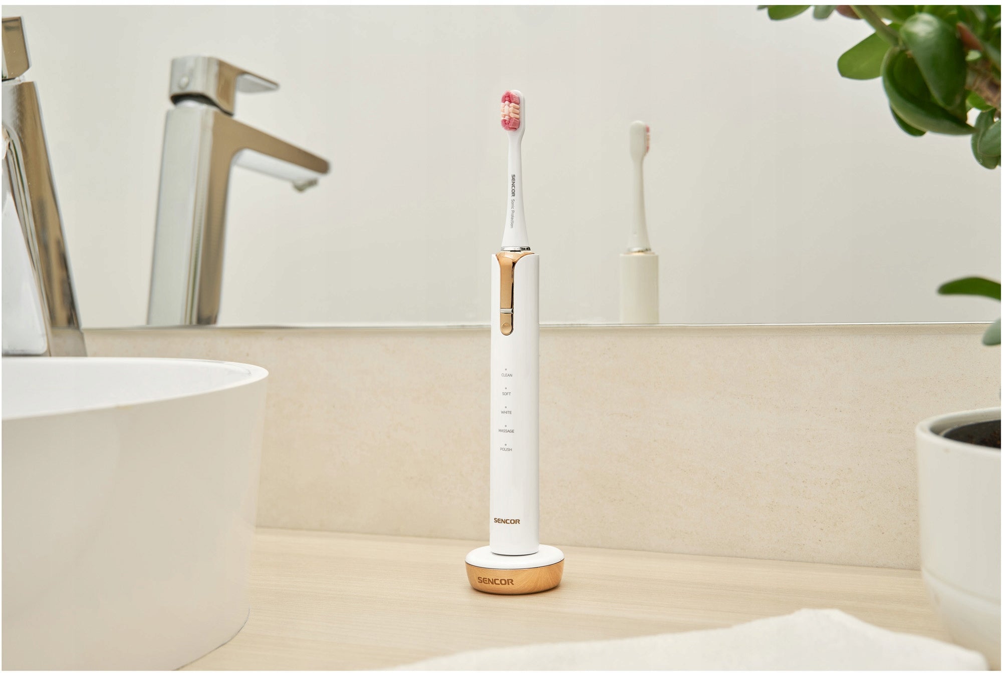 Sonic electric toothbrush SENCOR SOC 4103GD 40 thousand rpm Manufacturer code 8590669351039