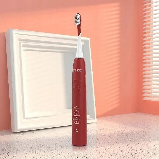 Sonic toothbrush 42000 VPN Seago SG-540 - red 8 tips Packaging status original