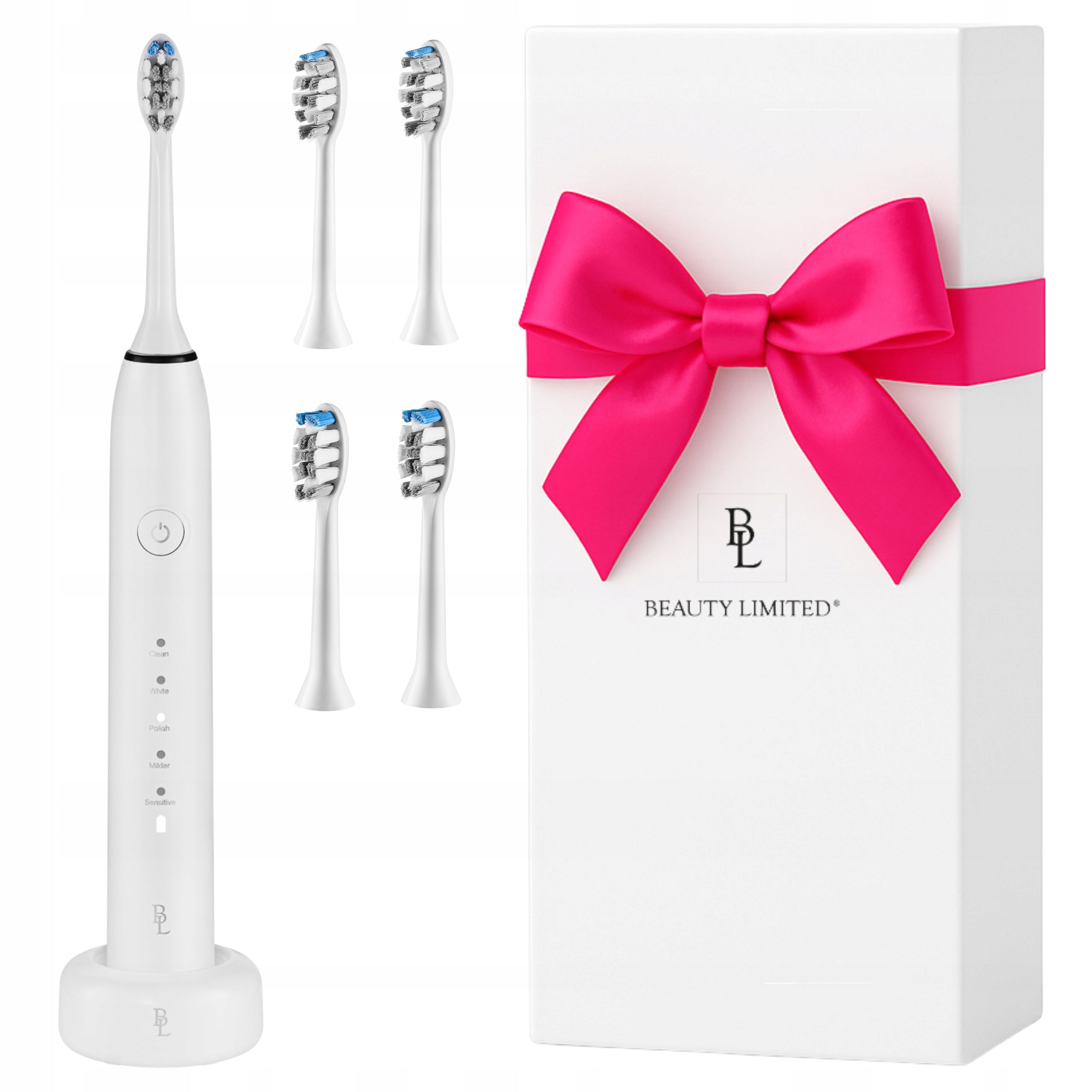 Sonic toothbrush 84tys r/min 5 Mode 4 Tips INDUCTION WHITE