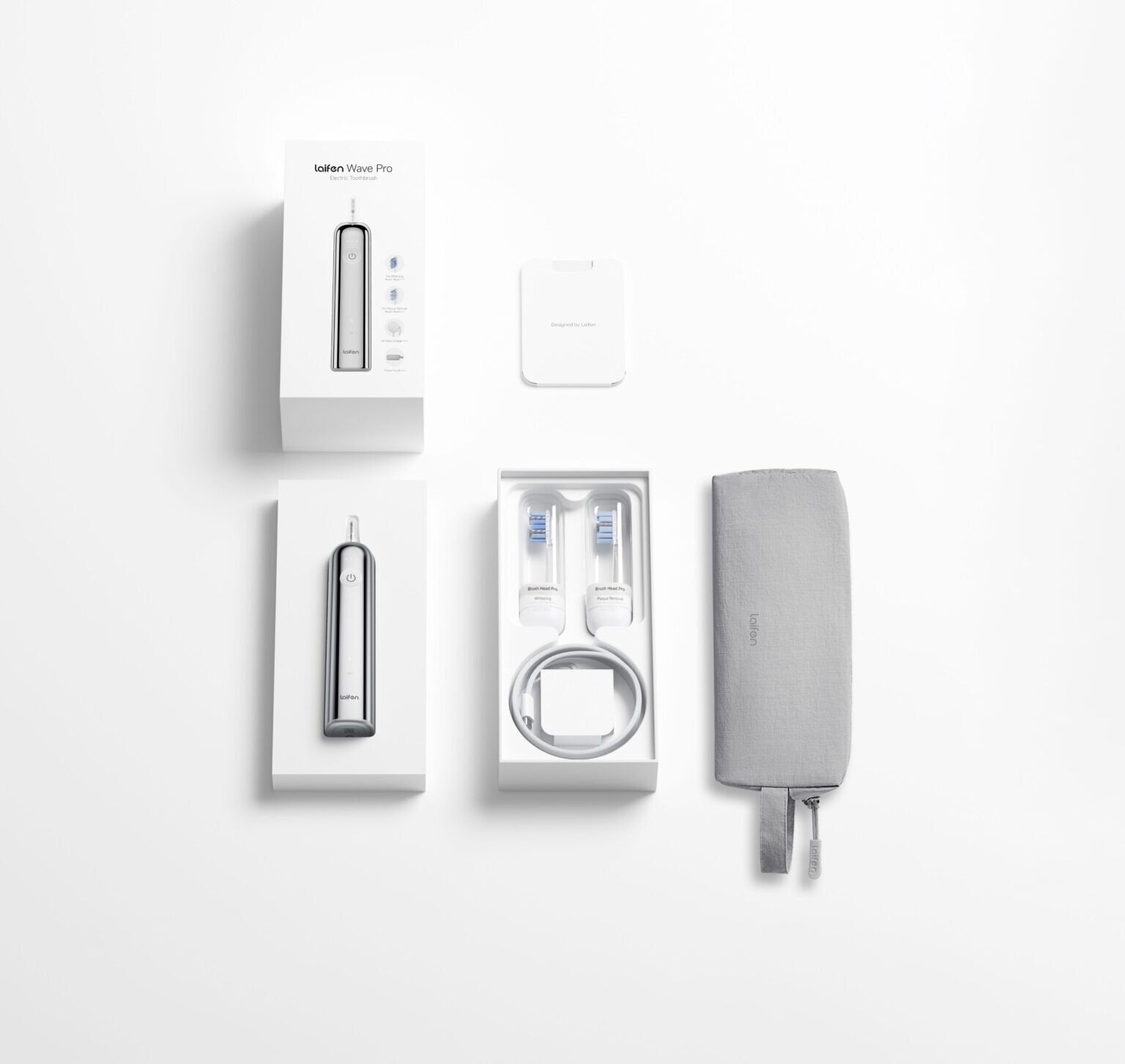 Sonic toothbrush LAIFEN Wave Pro LFTB02-S Steel Dominant color silver/gray