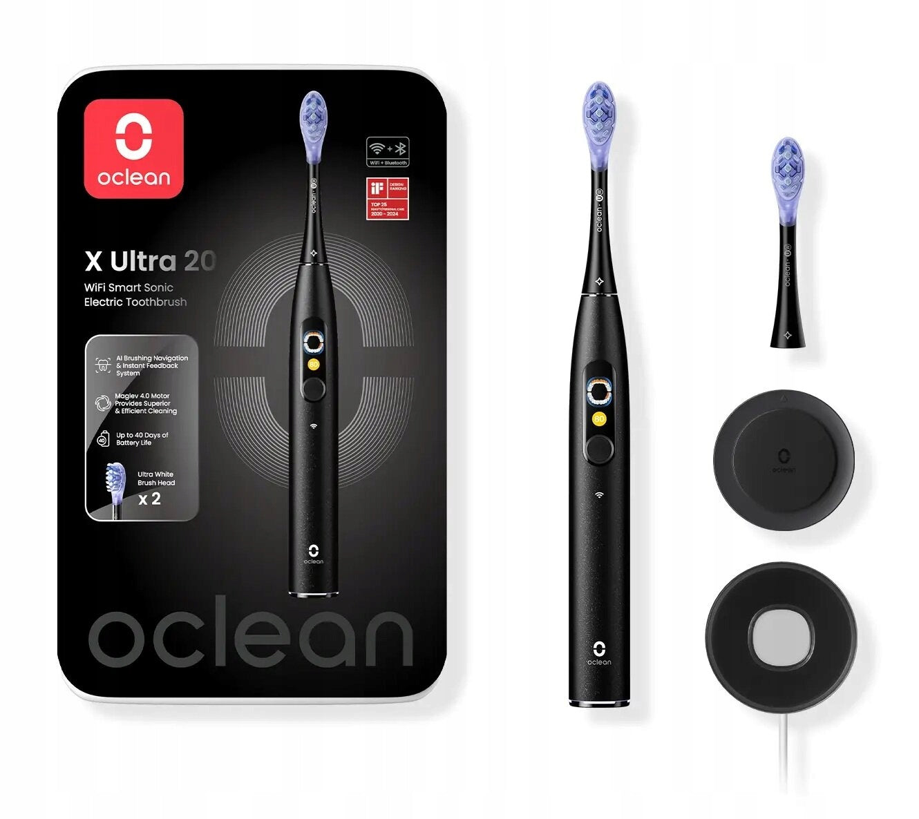 Sonic toothbrush OCLEAN X Ultra 20 Black Brand Oclean
