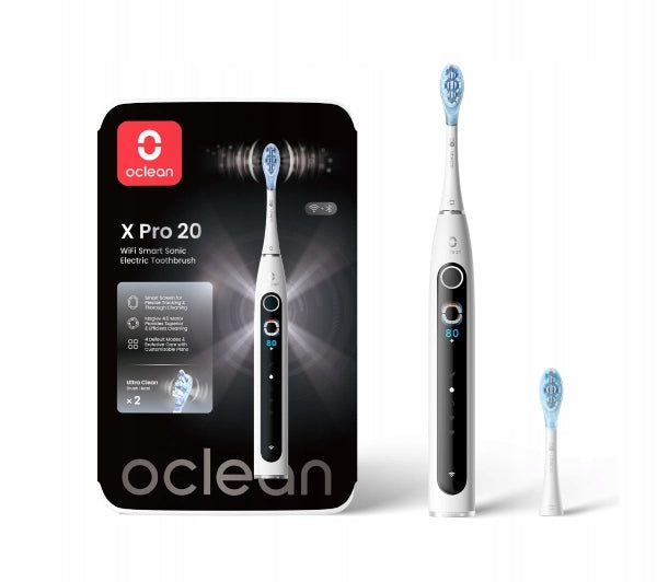 Sonic toothbrush Oclean X Pro 20 White Cordless 2 Tips