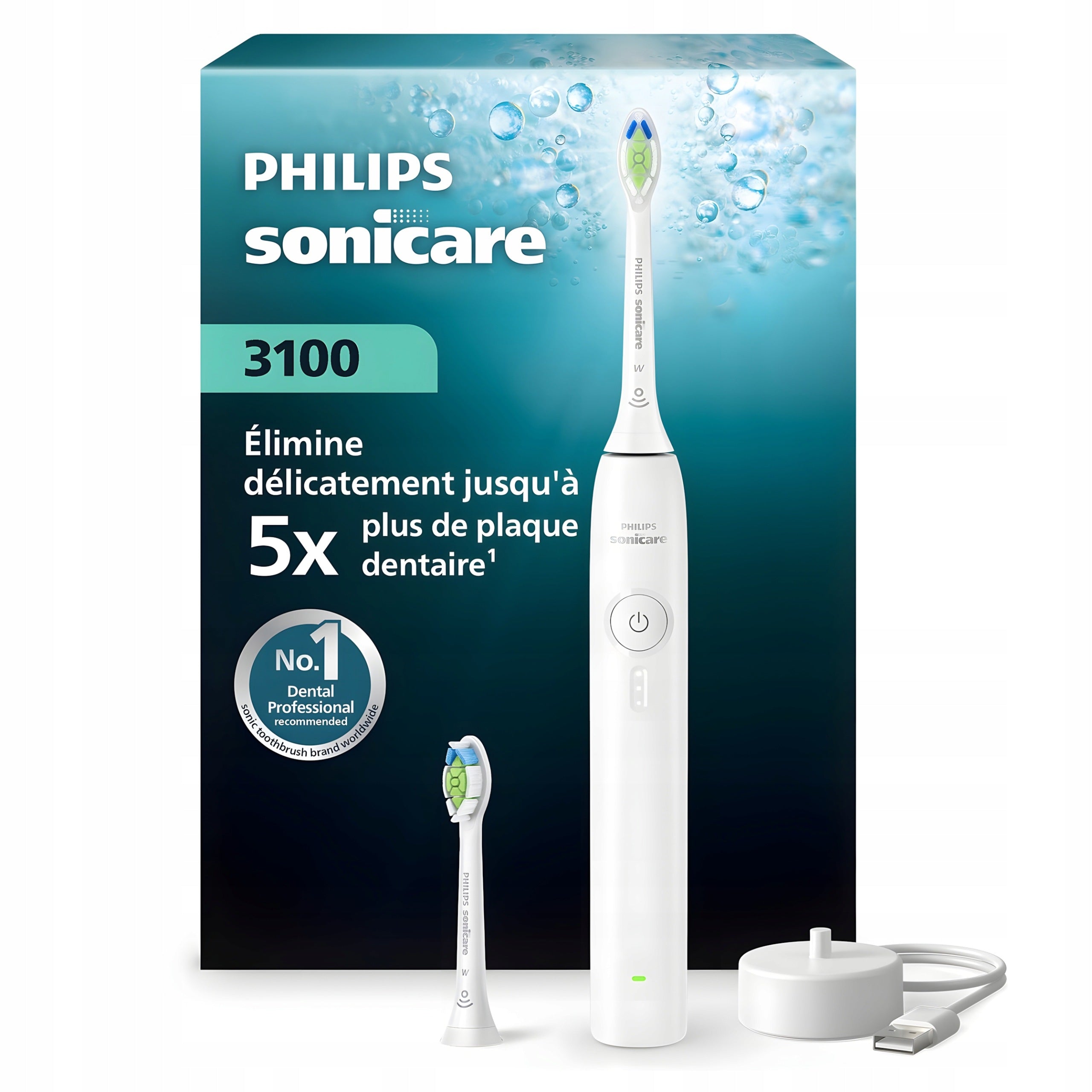 Sonic toothbrush Philips Sonicare 3100 HX4032/03 2 tip white