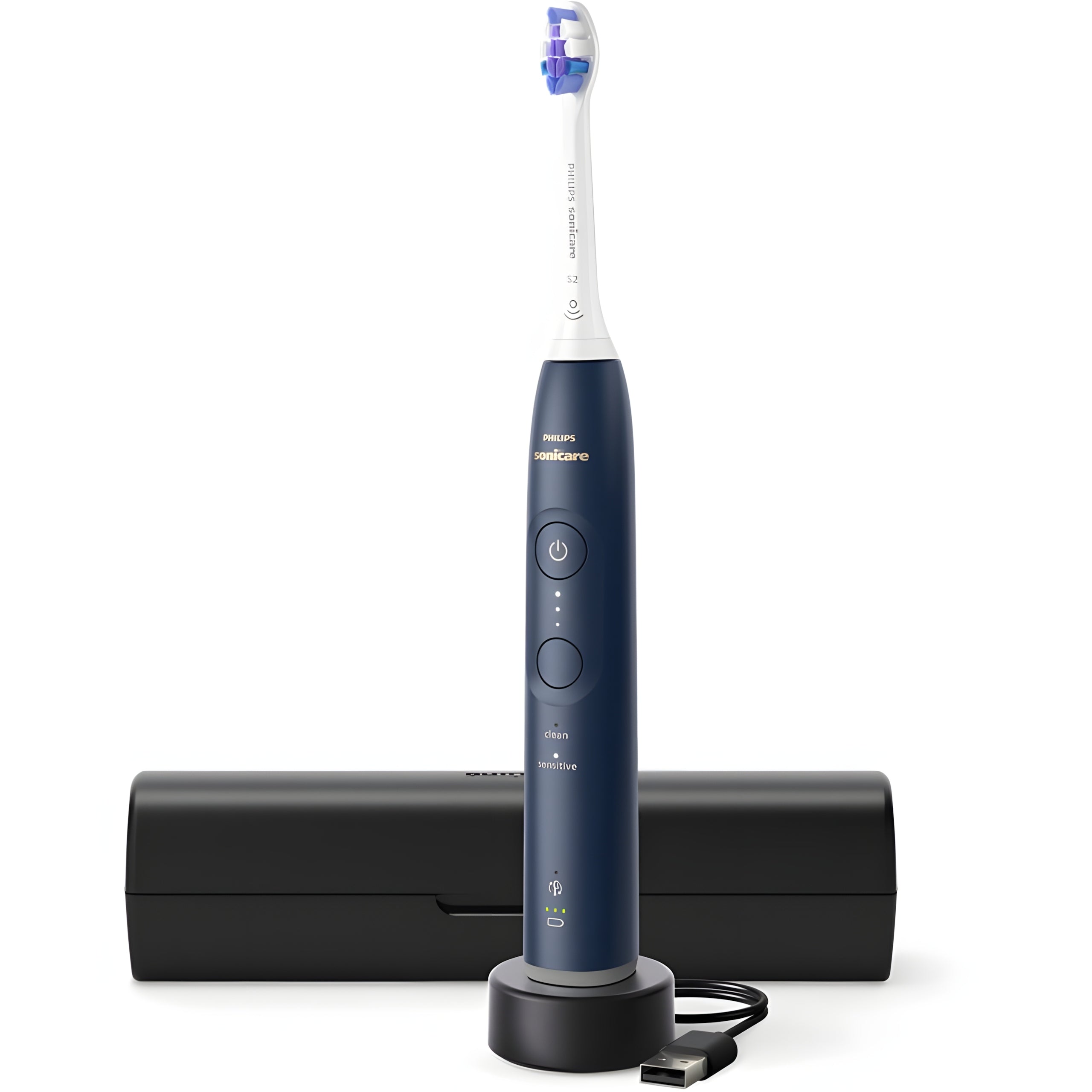 Sonic toothbrush Philips Sonicare 6100 HX7403/05 2 modes navy blue Packaging status original