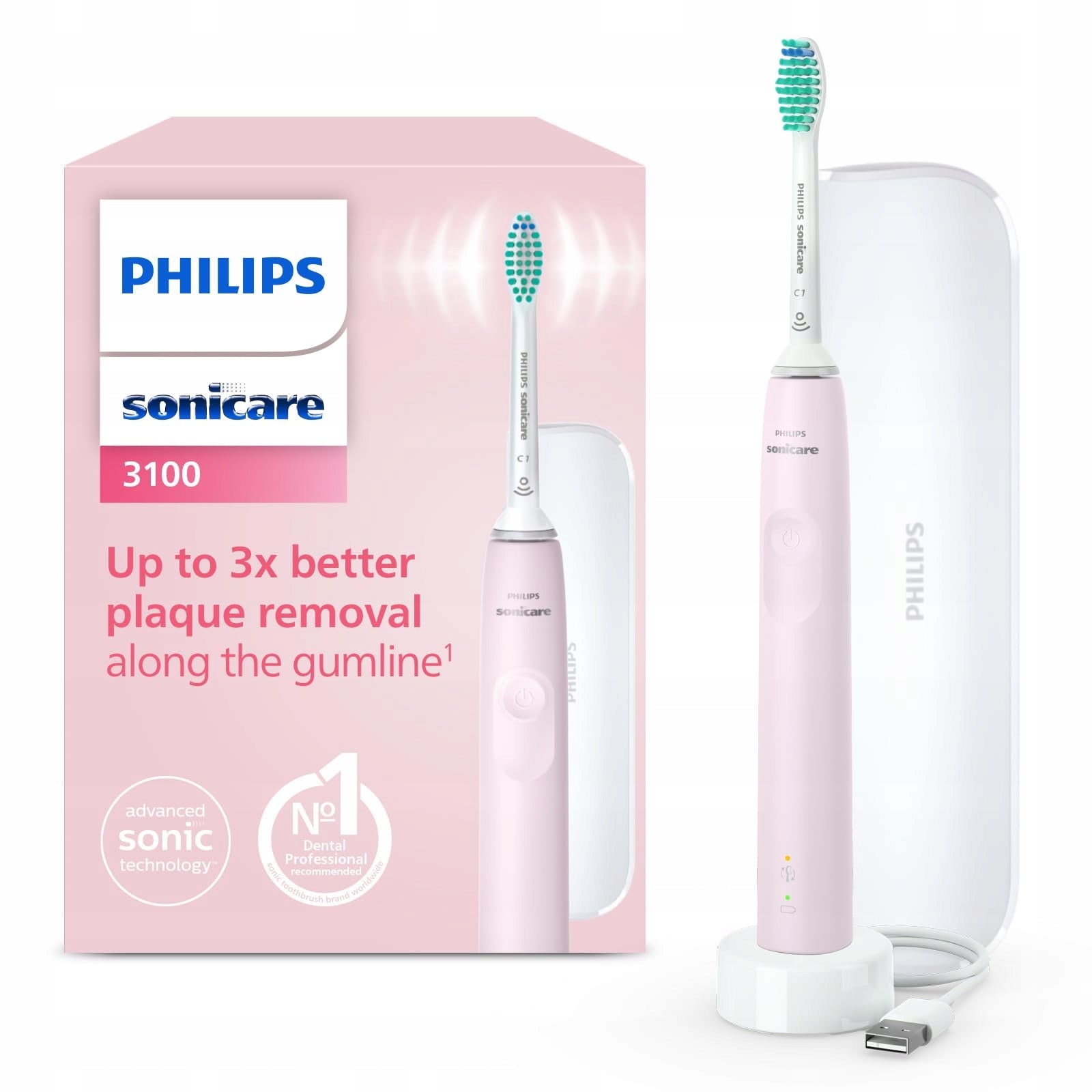 Sonic toothbrush Philips Sonicare HX3673/11 pink