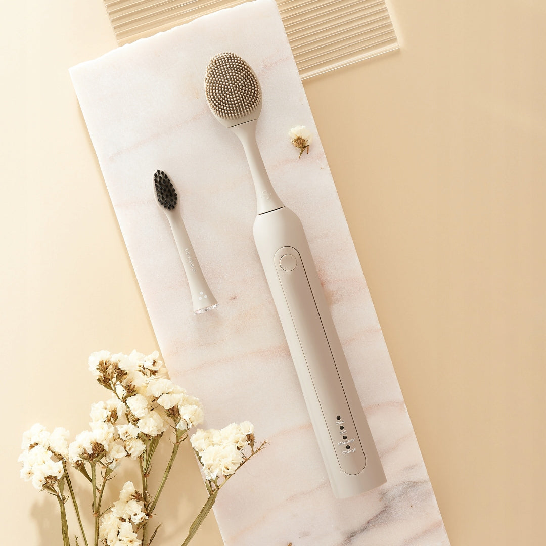 Sonic toothbrush SEYSSO BASIC Color Stone Beige Beauty Collection Packaging status original
