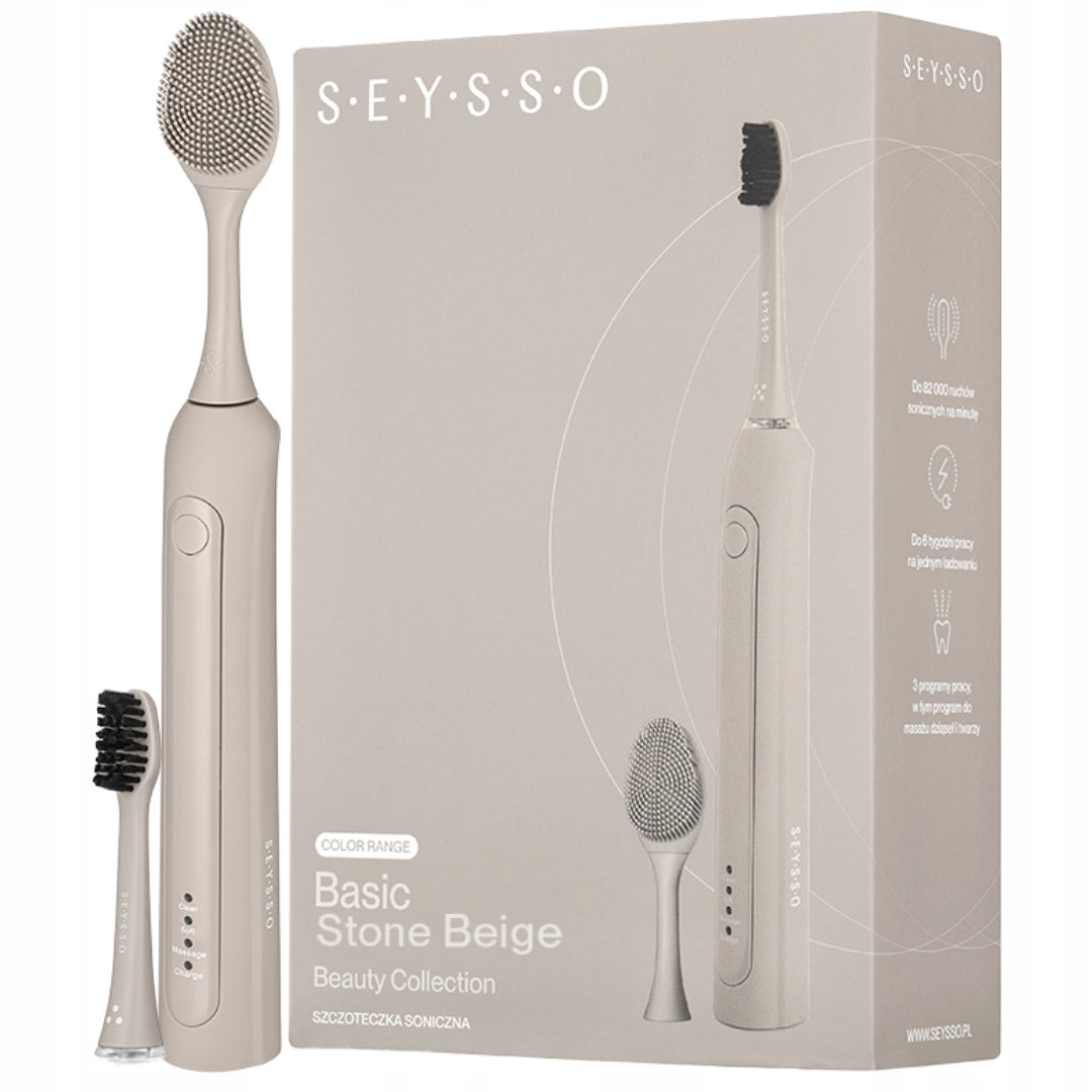 Sonic toothbrush SEYSSO BASIC Color Stone Beige Beauty Collection