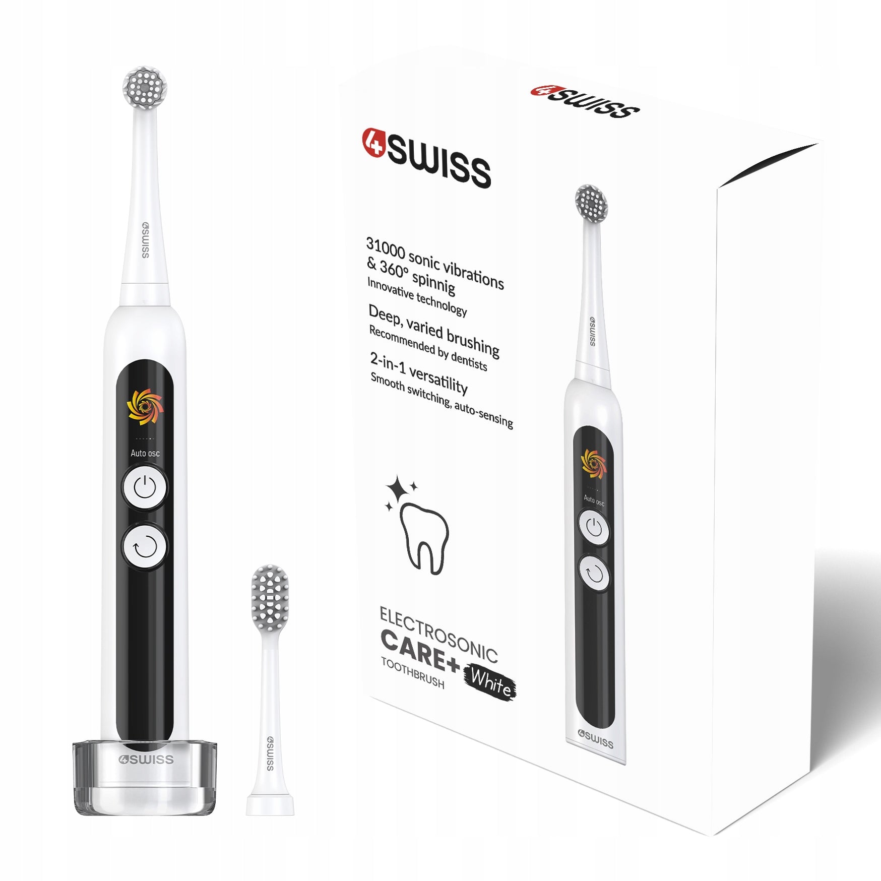 Sonic toothbrush ST216 Electrosonic Care+ White 30h 12 timer modes