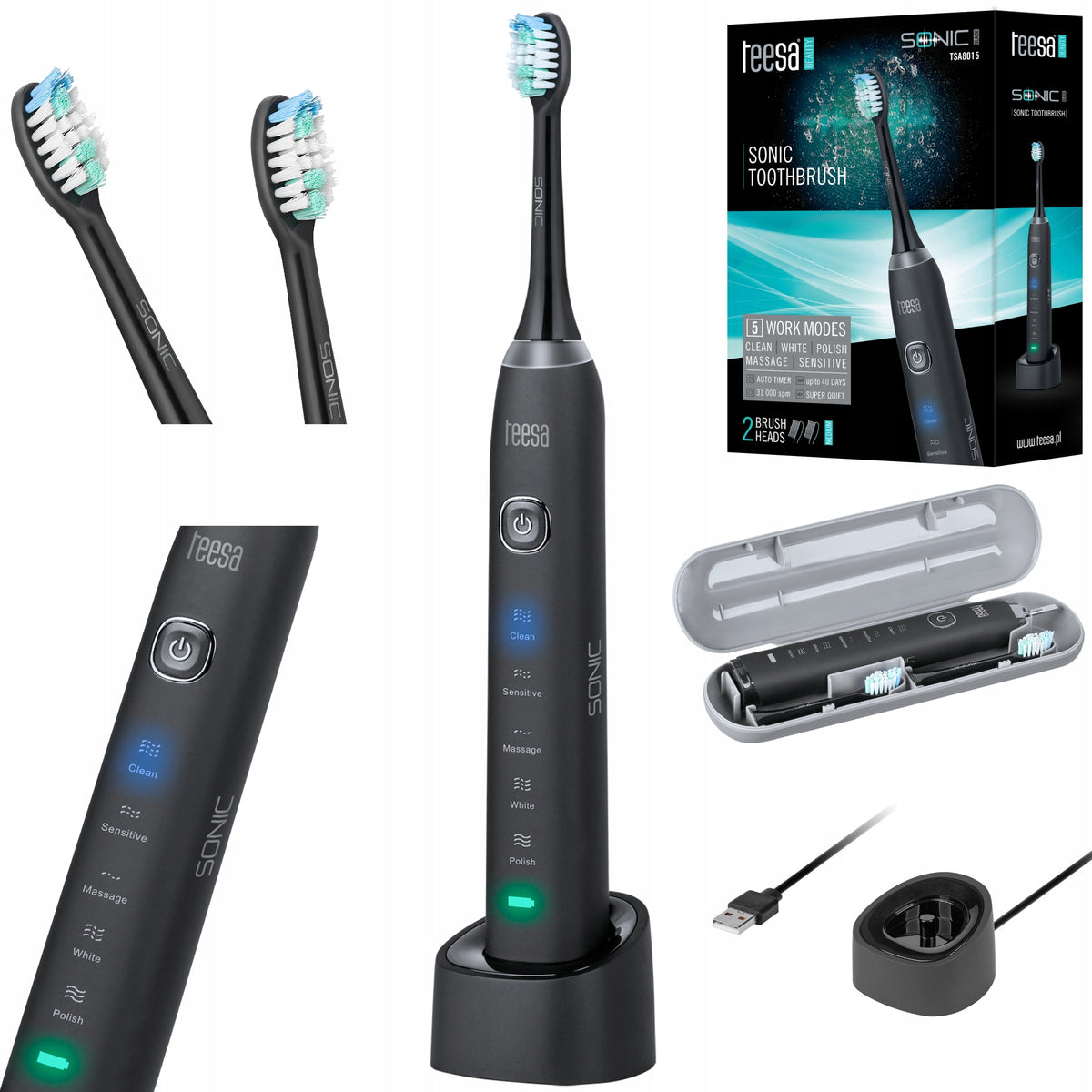Sonic toothbrush Teesa SONIC BLACK