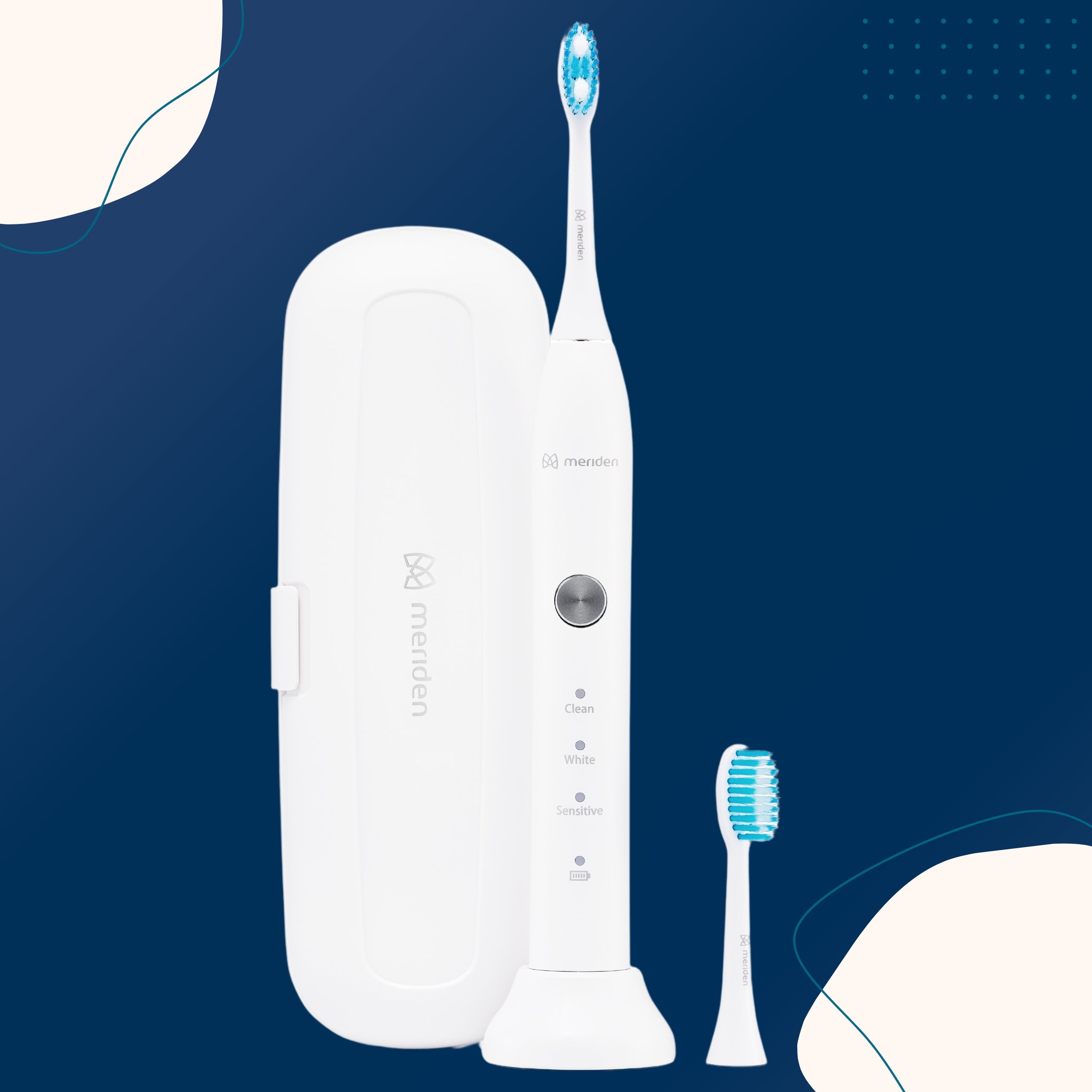 Sonic toothbrush White MERIDEN SONIC FAMILY 96 000 vibrations/min Manufacturer code MD-400W