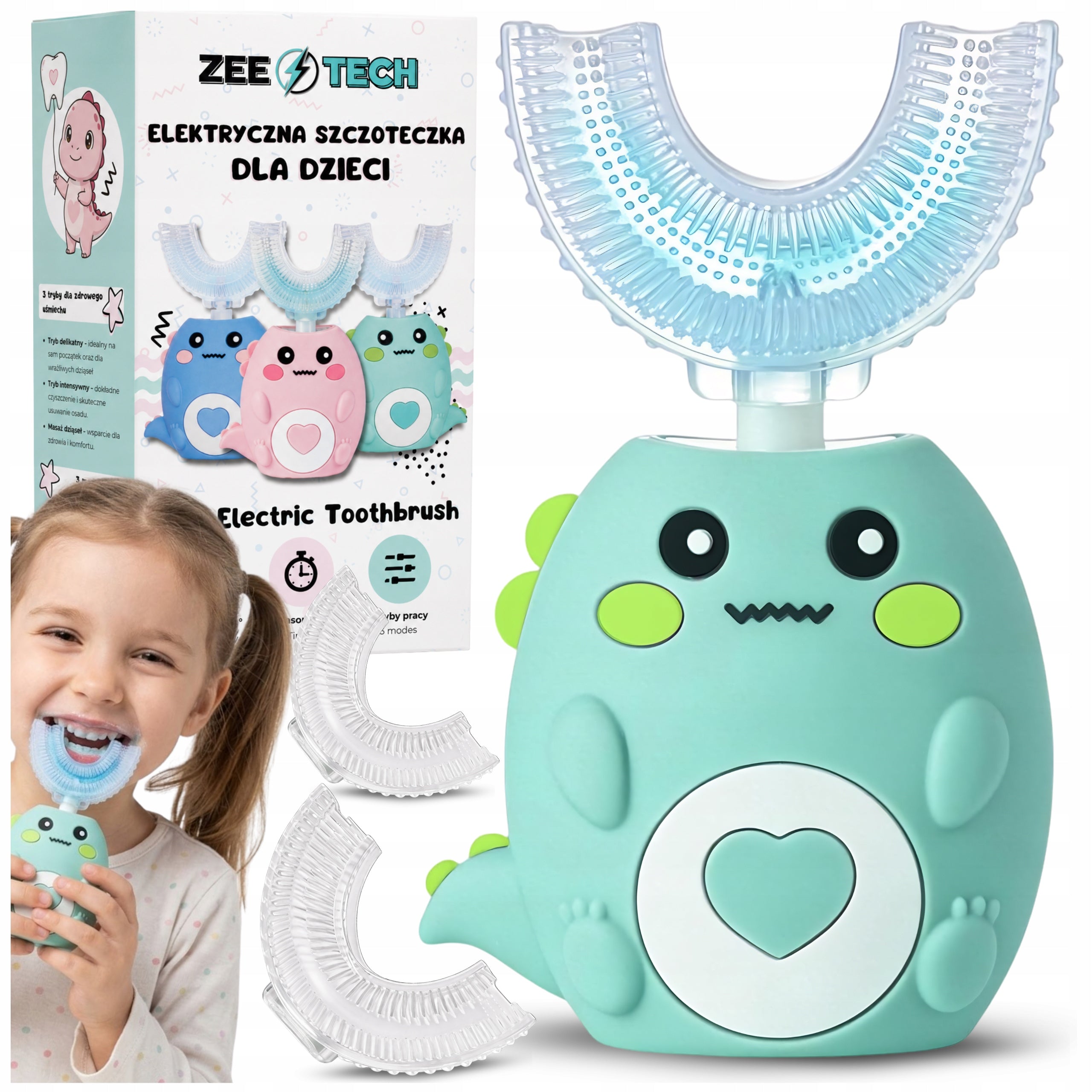 Sonic toothbrush for children 360 electric 2-12 years 45 seconds