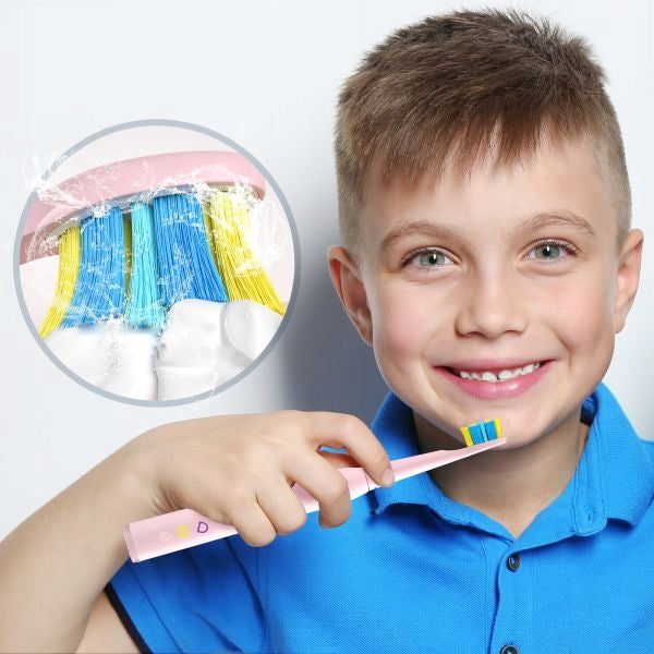 Sonic toothbrush for children 6-12 years, 8 tips electric USB pink Packaging status original