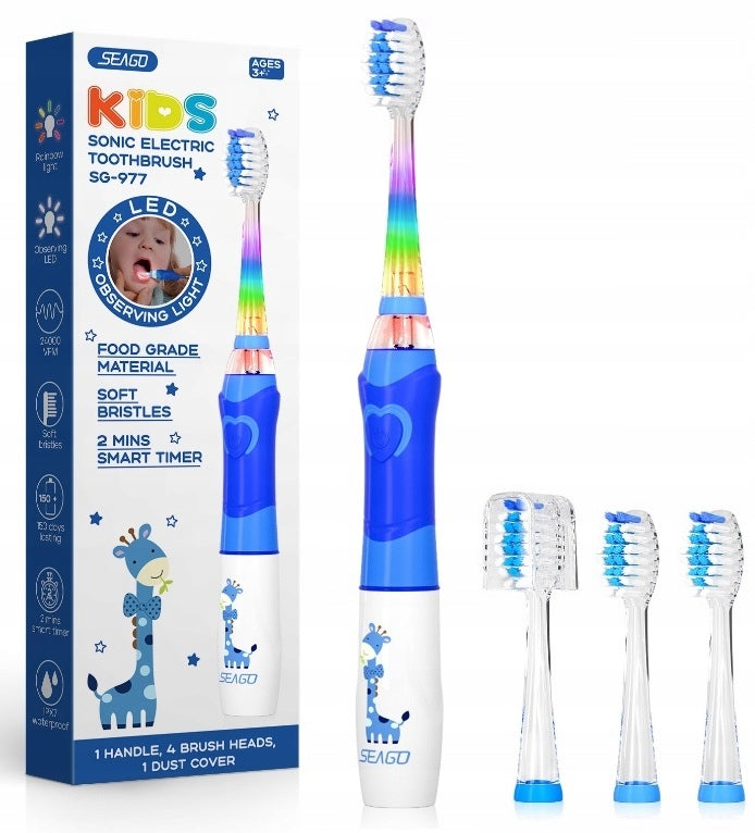 Sonic toothbrush for children Seago SG977 + 4 tips blue
