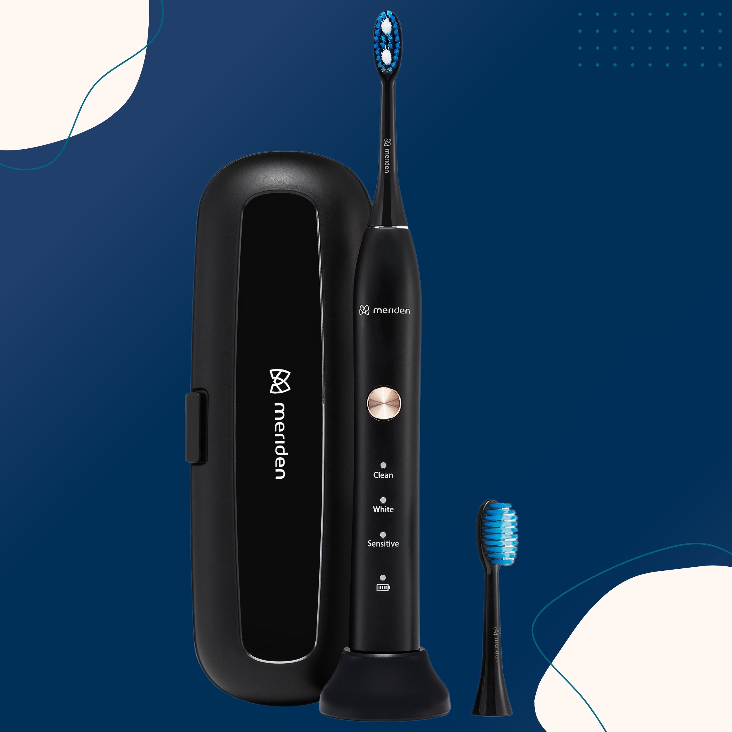 Sonic toothbrush for teeth Black MERIDEN SONIC FAMILY 96 000 vibrations/min EAN (GTIN) 5907222354193
