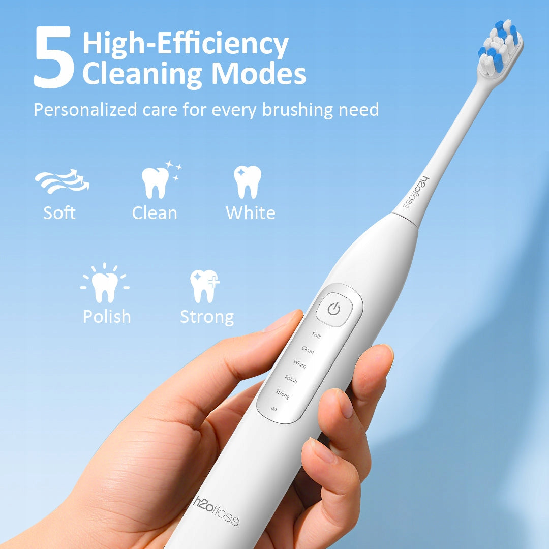 Sonic toothbrush h2ofloss BT-02 White – timer, battery 90 days Brand H2ofloss