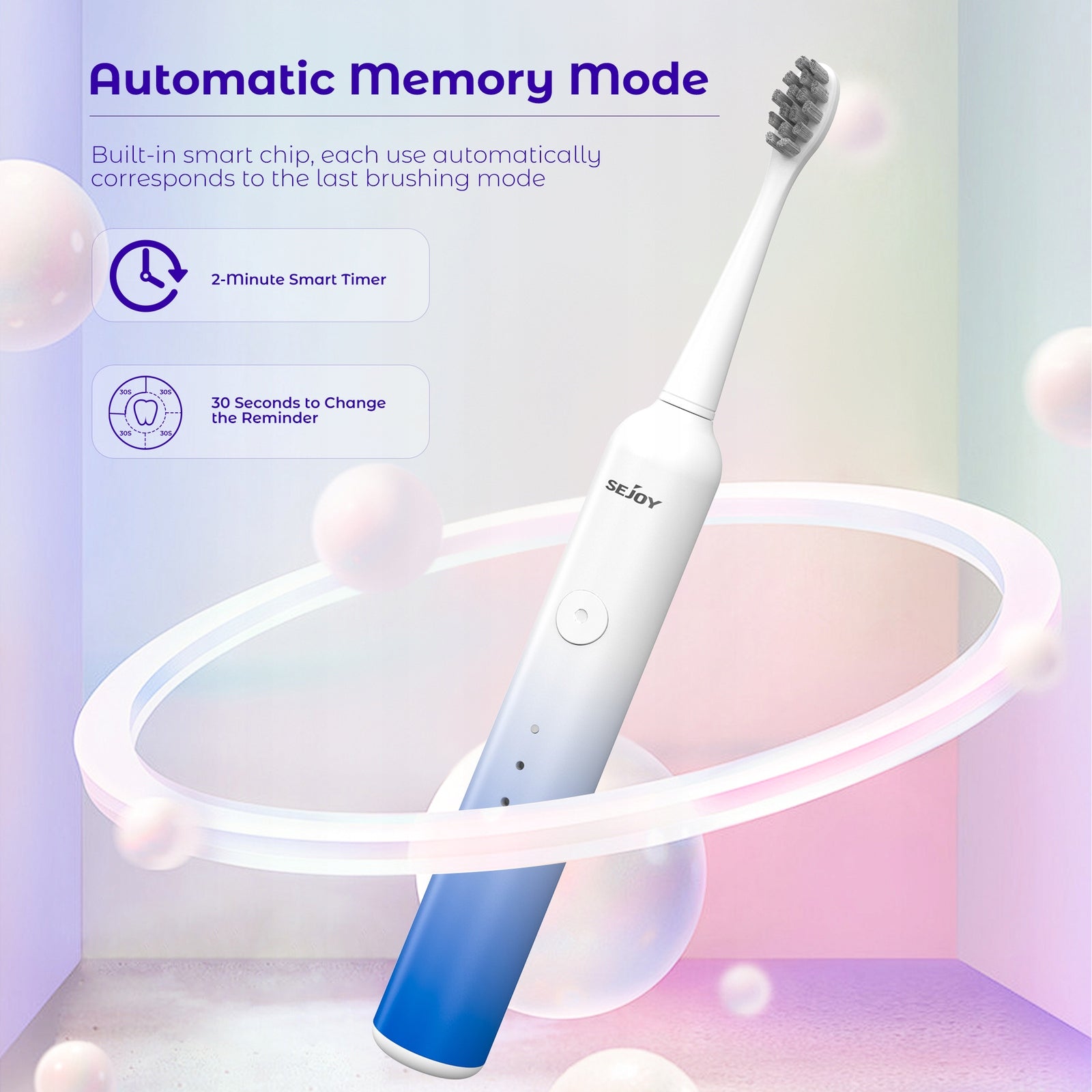 Sonic toothbrush sejoy 6 modes 8 heads GIFT Manufacturer code WS-7008