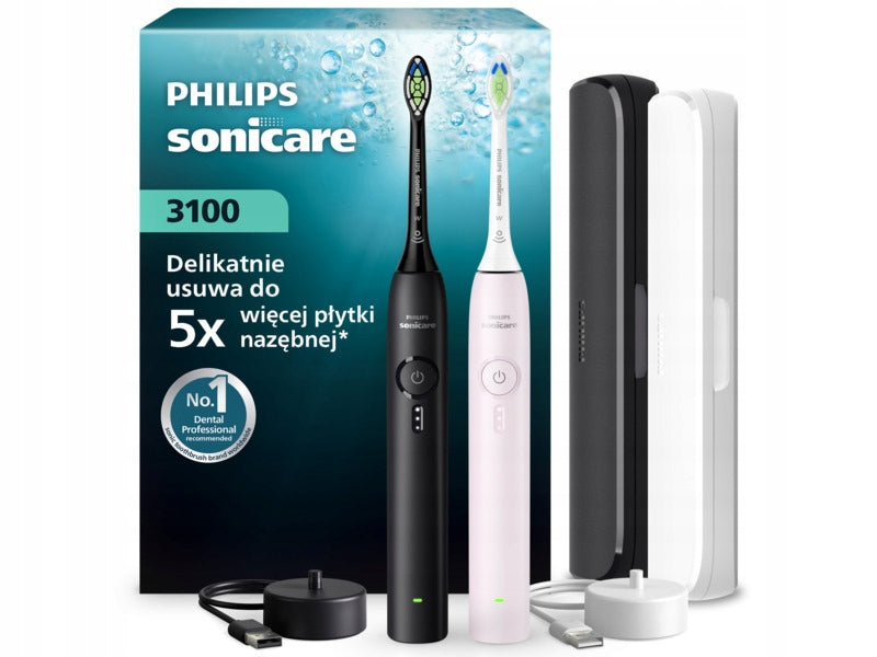 Sonic toothbrush set PHILIPS Sonicare 3100 HX4072/42 (2 pcs.)
