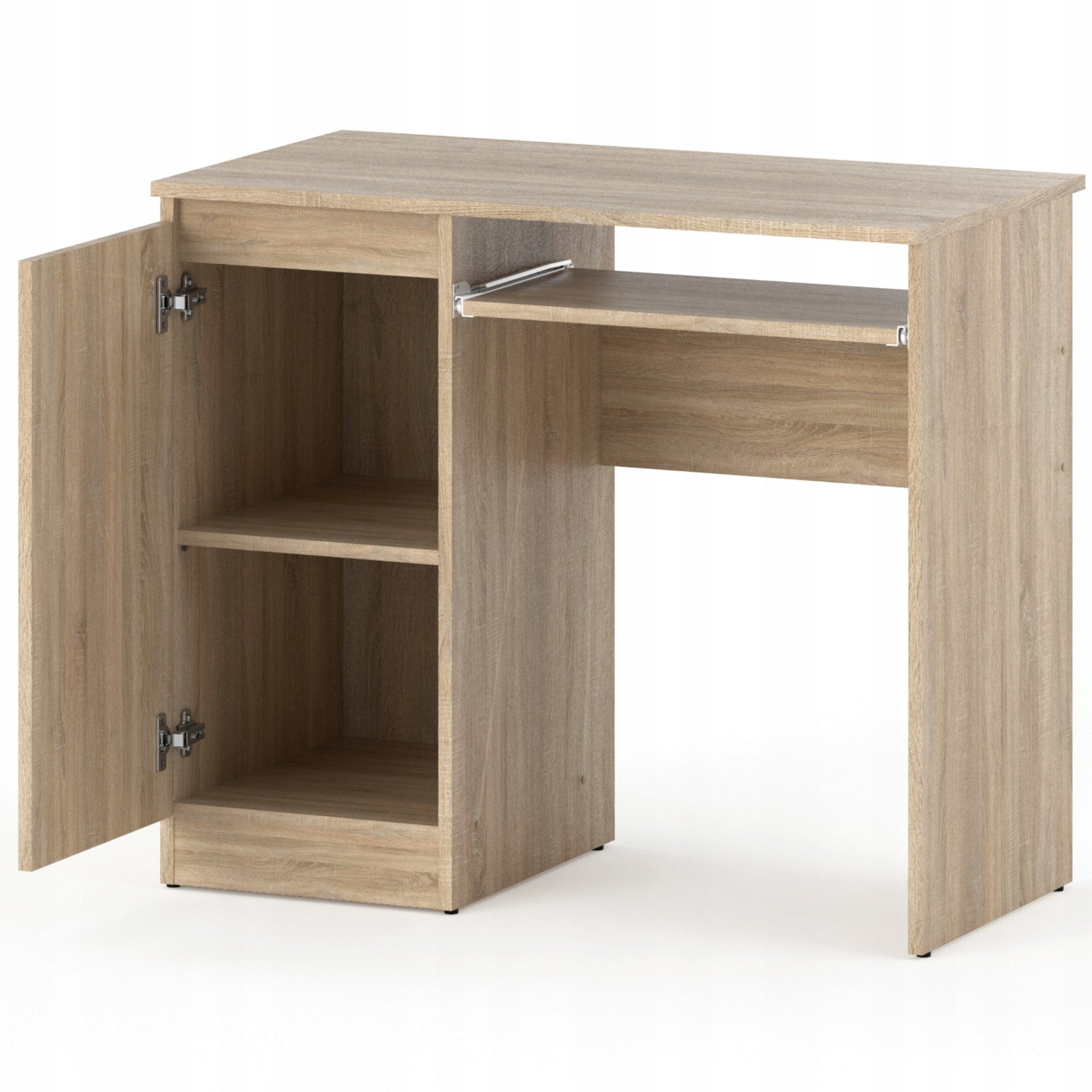 Sonoma 90 CM School Oak Gaming Desk with 2 Shelves Brand Stiv-Meble