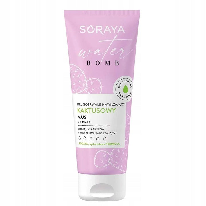 Feuchtigkeitsspendender Körperschaum Soraya Water Bomb Kaktus, 200 ml 