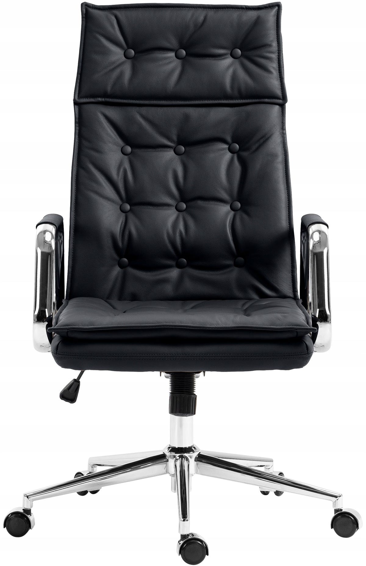 Sotira Genuine Leather Office Chair, Black Packaging status original