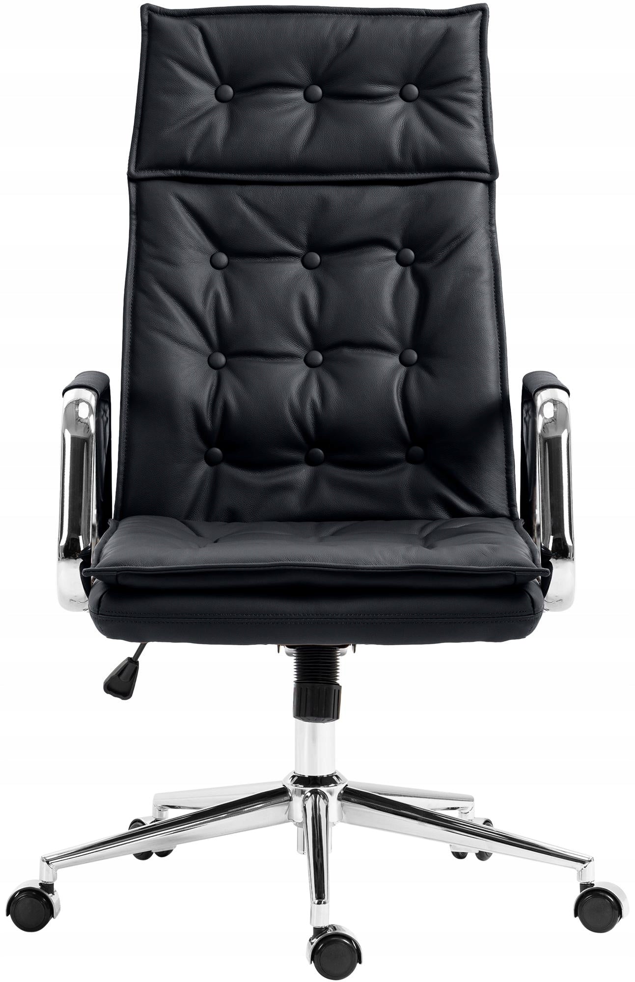Sotira Genuine Leather Office Chair, Black Packaging status original
