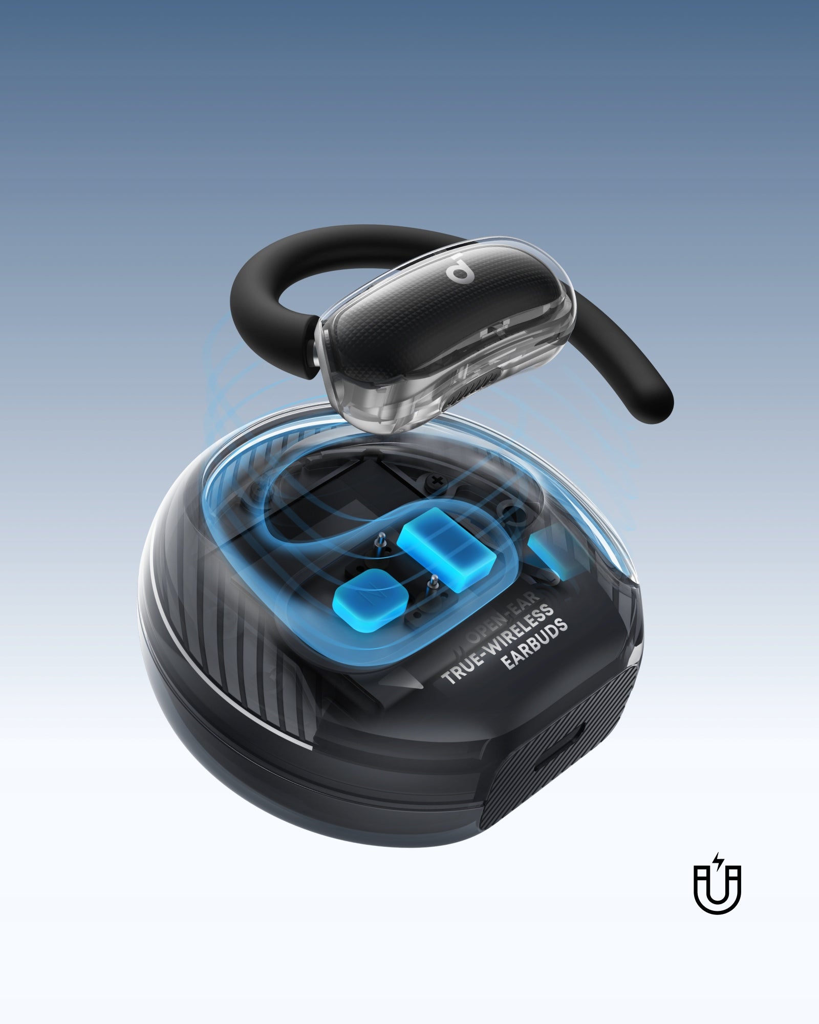 Soundcore Open-ear headphones V40i bogatszy bas IP55 21H odtwarzania BT 5.4 Model V40i