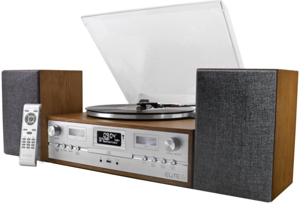 Soundmaster PL895 DAB+/FM radio CD/MP3 USB Bluetooth turntable BT clock