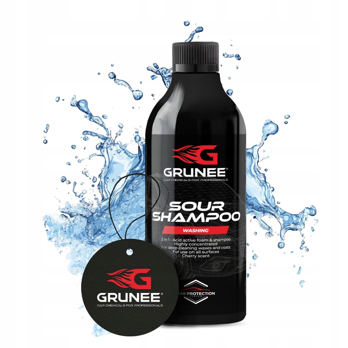 Sour Shampoo GRUNEE 0,5L - ACID shampoo for coatings, waxes