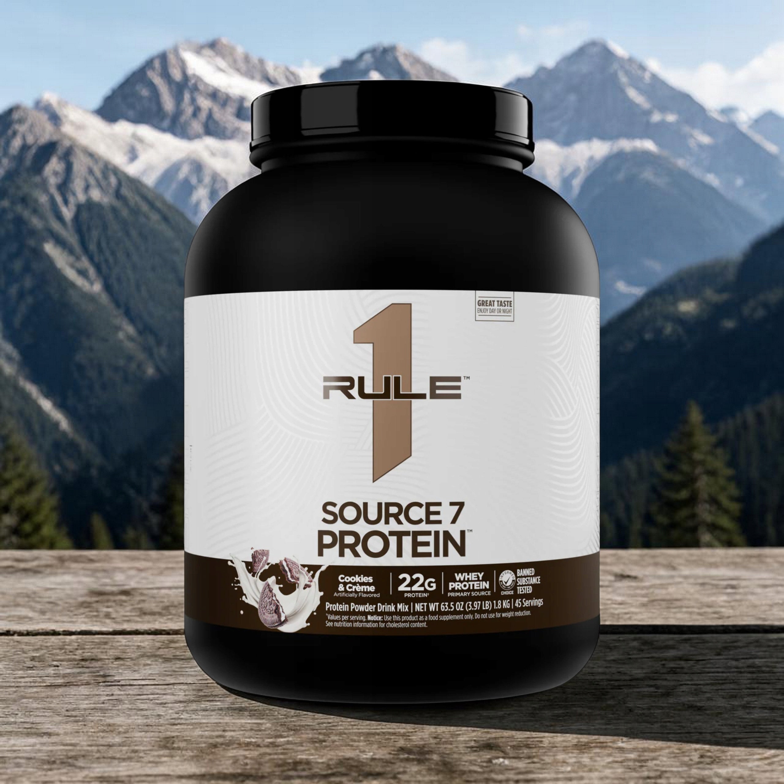 Source 7 Protein 1800g Conditioner Isolate WPC WPI Biscuit Rule1 R1 Packaging status original