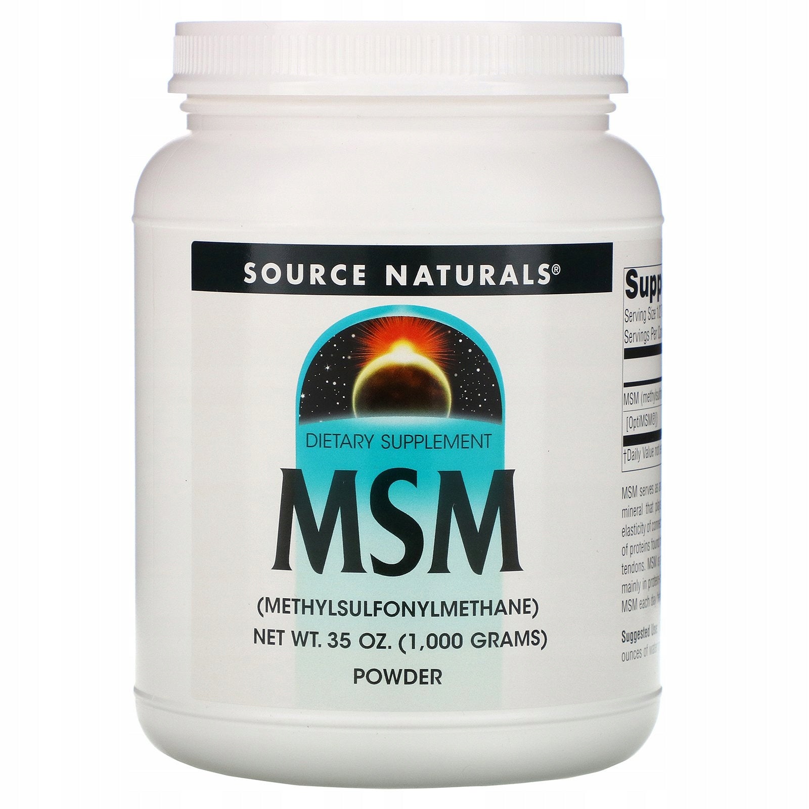 Source Naturals, MSM Powder, 35 oz (1,000 g) Name MSM Powder