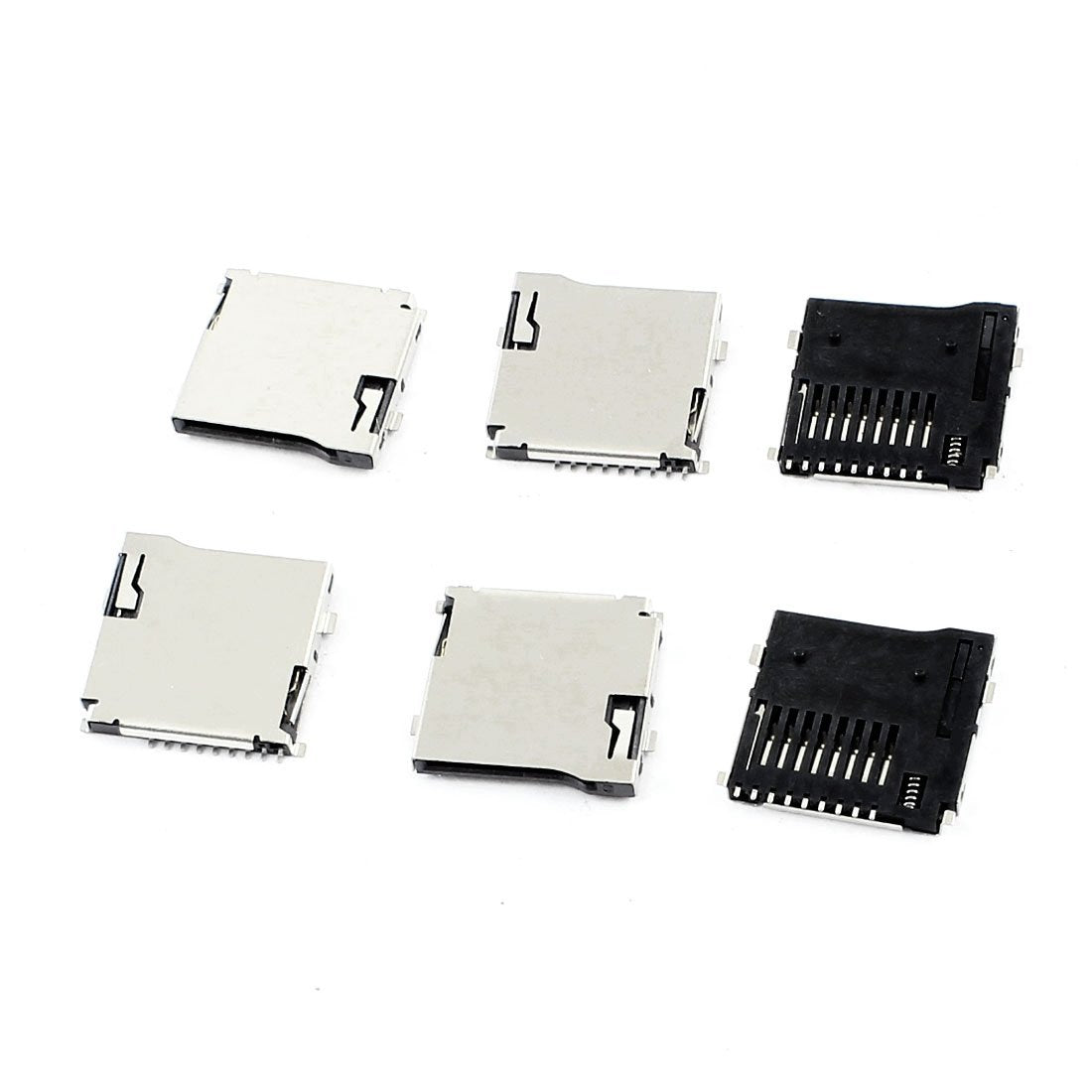 Sourcingmap Micro SD Card Slots with Spring for Smartphone 6 Pack