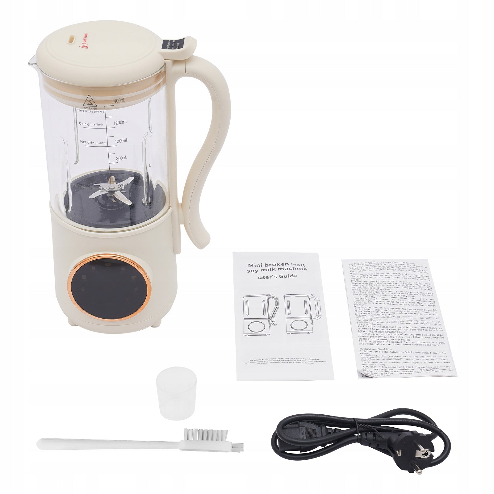 Soy Milk Maker, 1400 ml Juicer with 16 Blades, Nut Milk Maker Machine Packaging status original
