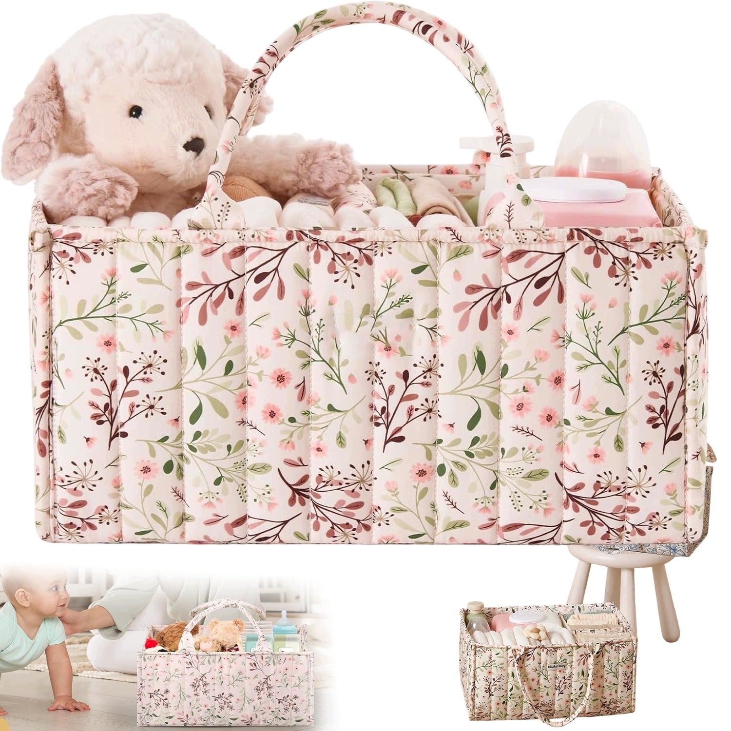 Spacious Baby Bag 38x25x18cm For Diapers And Toys With Handles