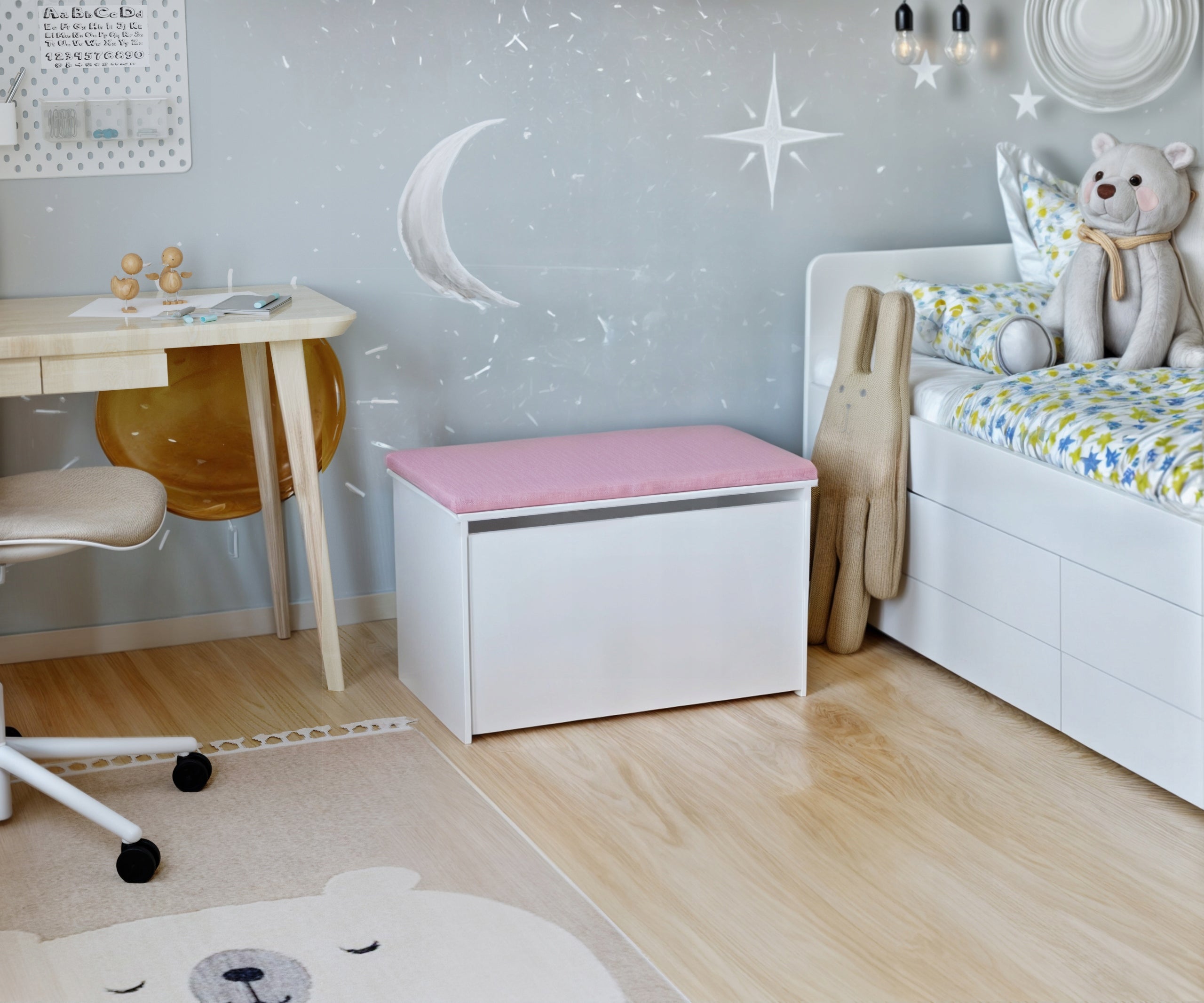 Spacious DARIA chest, chest, toy container with seat, large pouf Manufacturer code K11O18B2I9_M