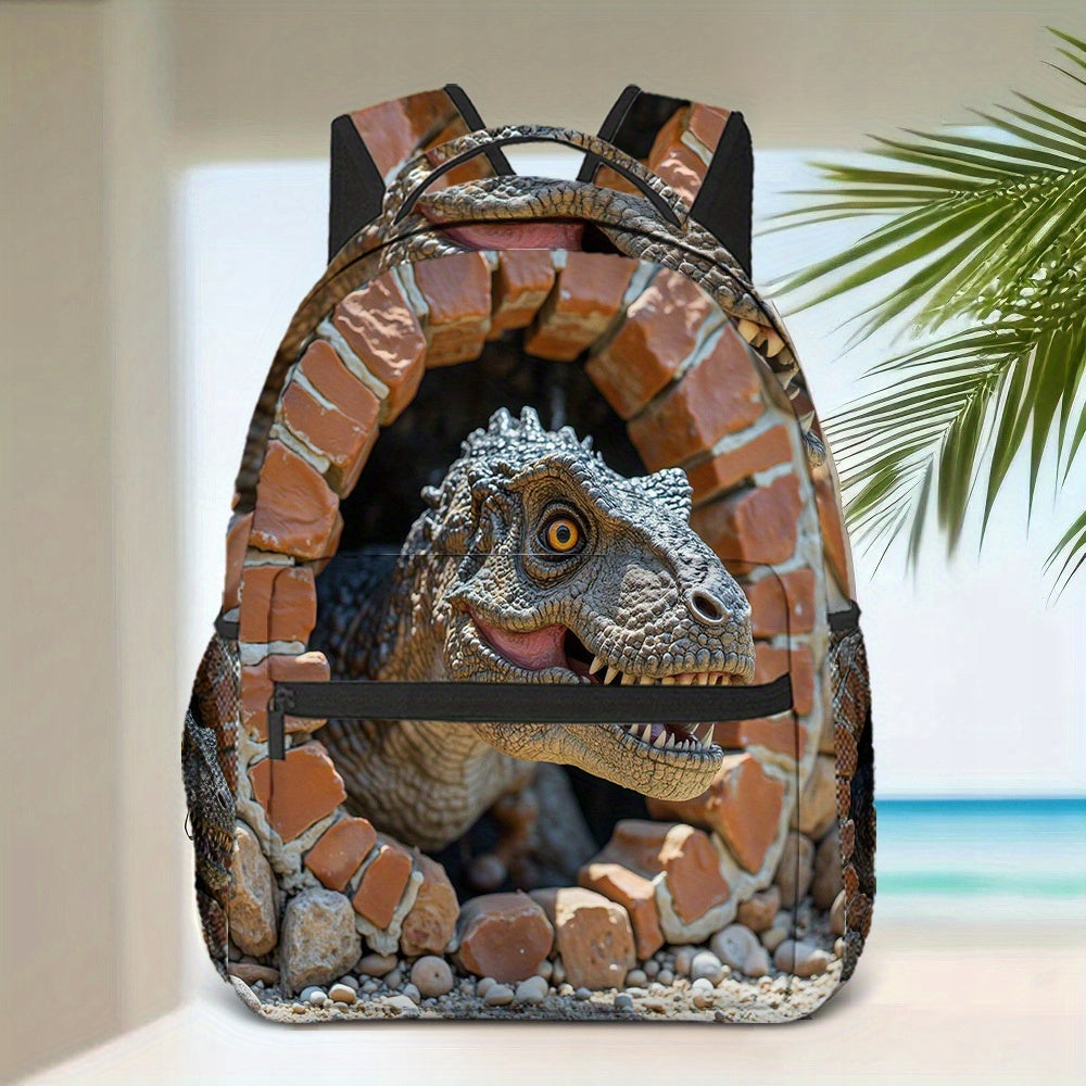 Spacious Dinosaur School Backpack for Work & Everyday