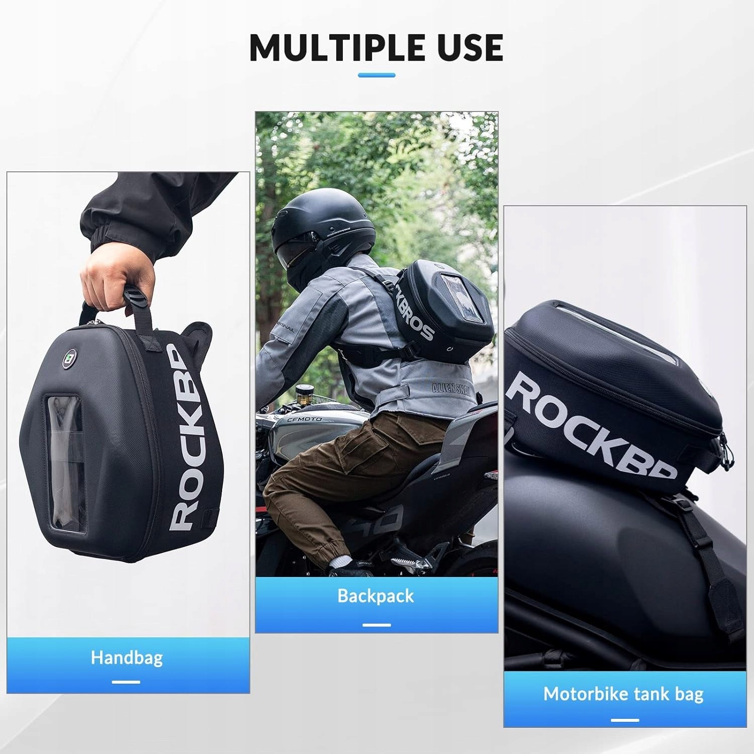 Spacious Motorcycle Bag Tankbag Backpack For Bak 7L With Phone Space Manufacturer Rockbros
