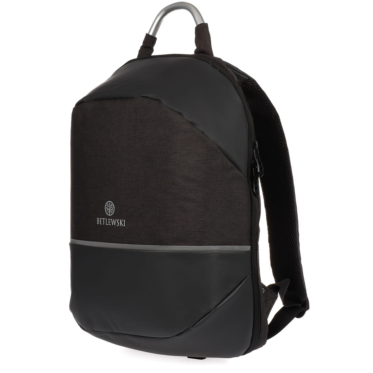 Spacious ergonomic backpack Betlewski - black Brand Betlewski