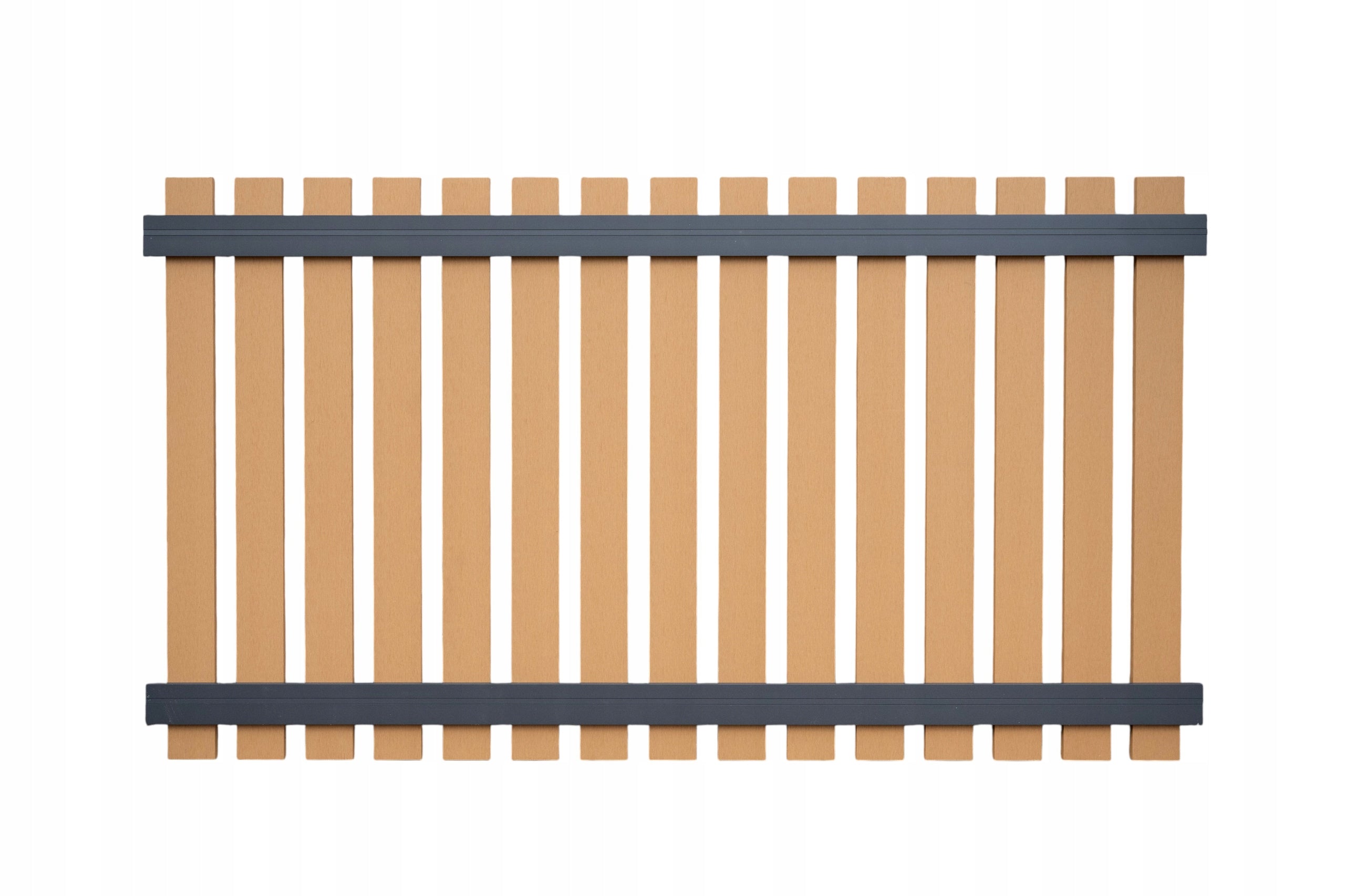 Span panel fence 180x180 composite wpc fence ANTHRACITE TEAK immediately Maximum element height 180 cm