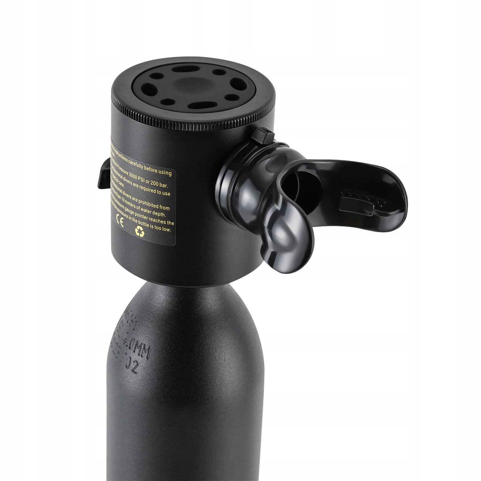 Spare Diving Cylinder 0.5L, 5-10 Minutes Diving Oxygen Tank with Mouthpiece Manufacturer code 4356-6985675