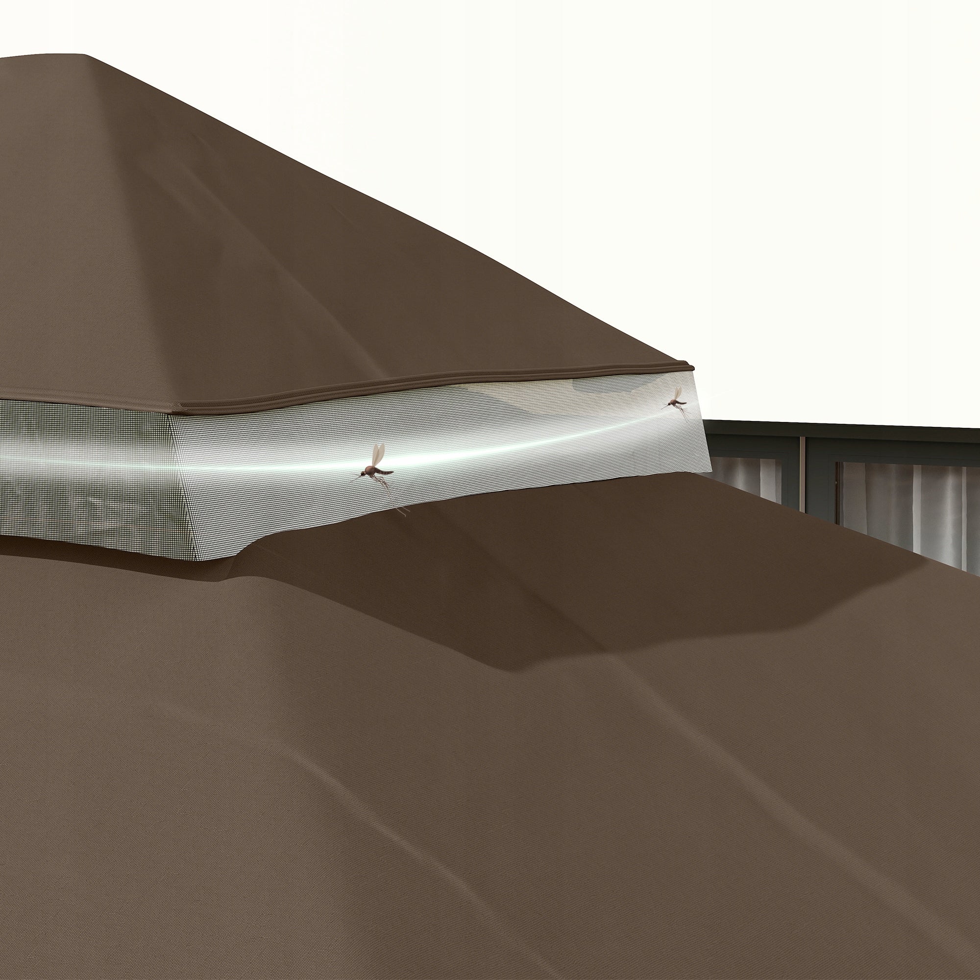 Spare Roof for Garden Pavilion 3x4m Waterproof Plating Number of side walls none