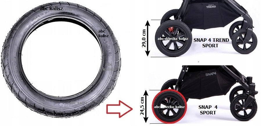 Spare inner tube for Valco Snap 4 or Snap 4 Duo rear angled valve EAN (GTIN) 5907577255091