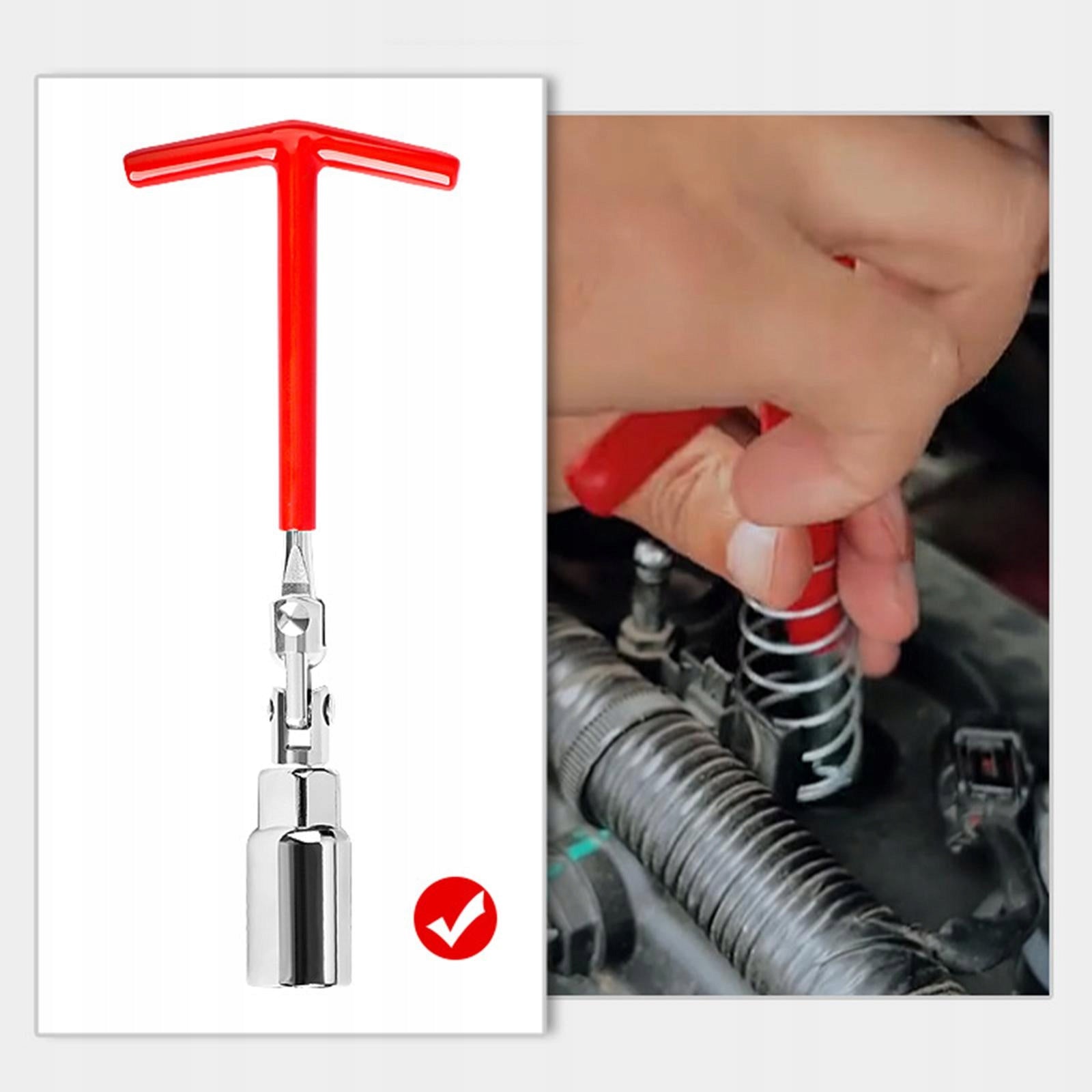 Spark Plug Socket Wrench Steel 3/8 Joint Size Car Spark Plug Removal Tool T Brand no brand