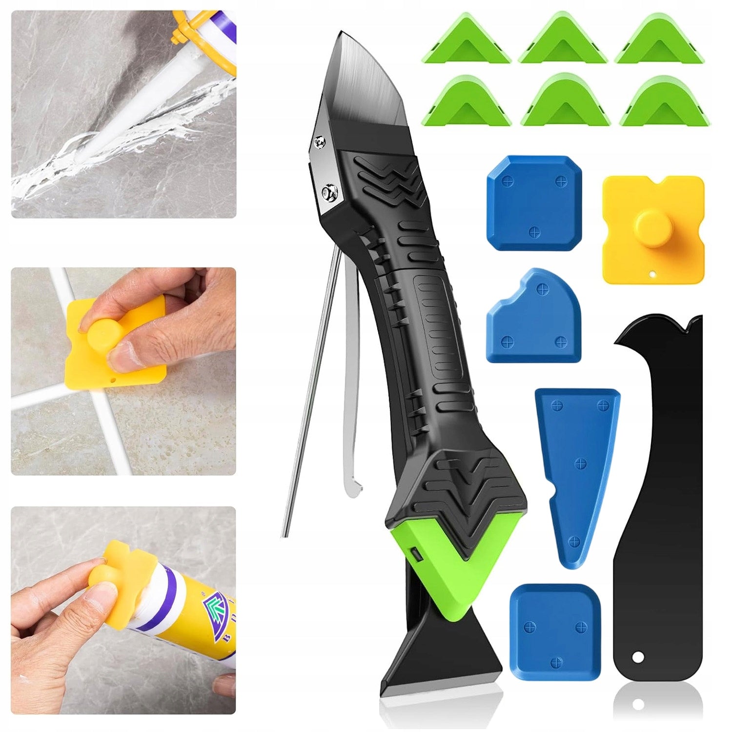 Spatulas rubber cube balls for silicone grouting silicone SET XL