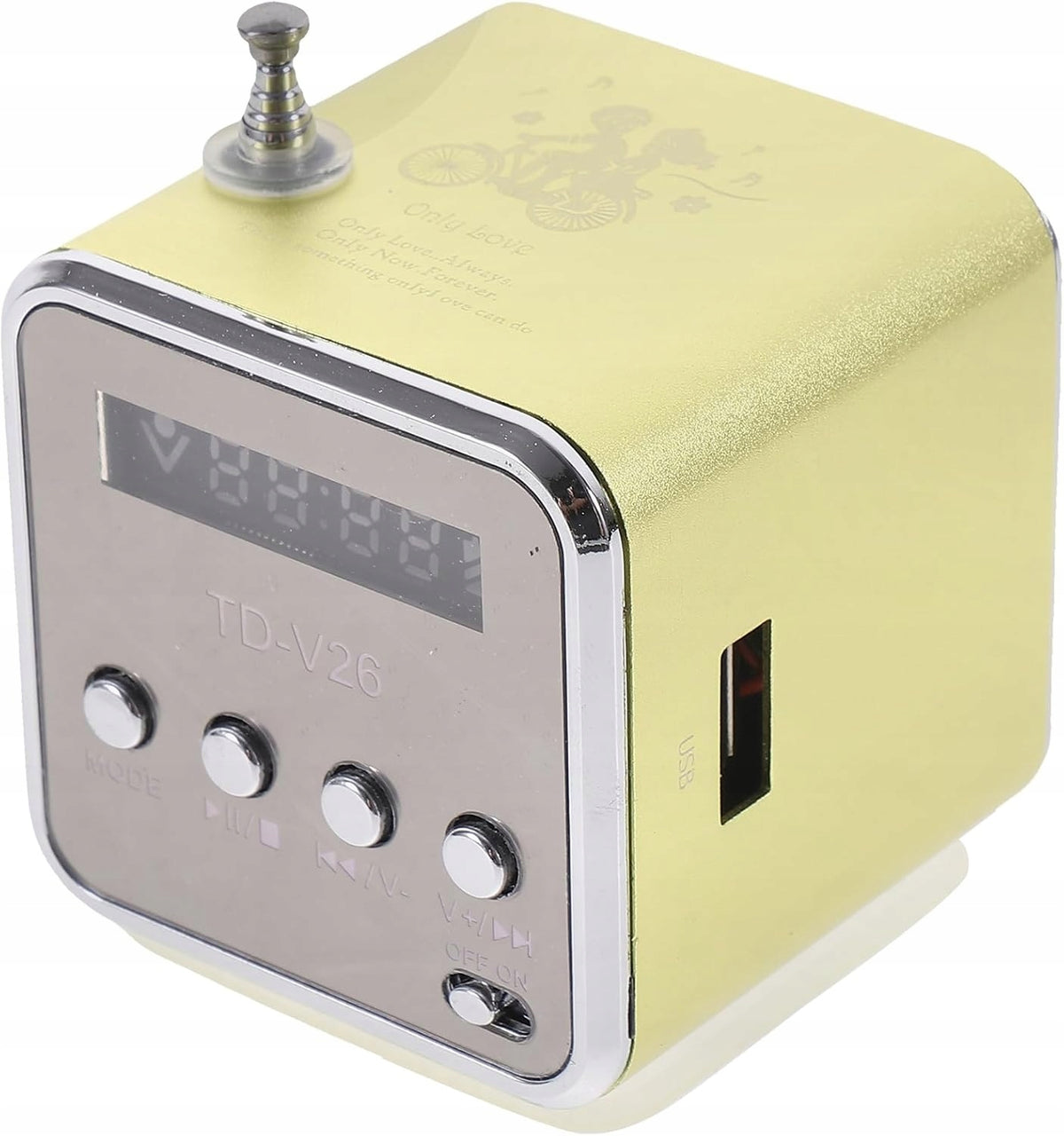Speaker Mini Portable Wireless Radio MP3 Bluetooth USB Green Color