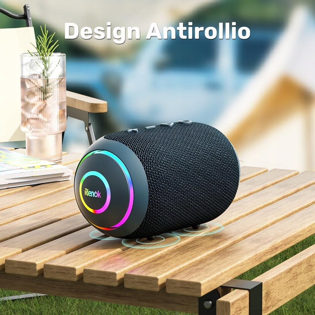 Speaker Portable Bluetooth Waterproof TF Card Rienok S4 Illumination Brand no brand
