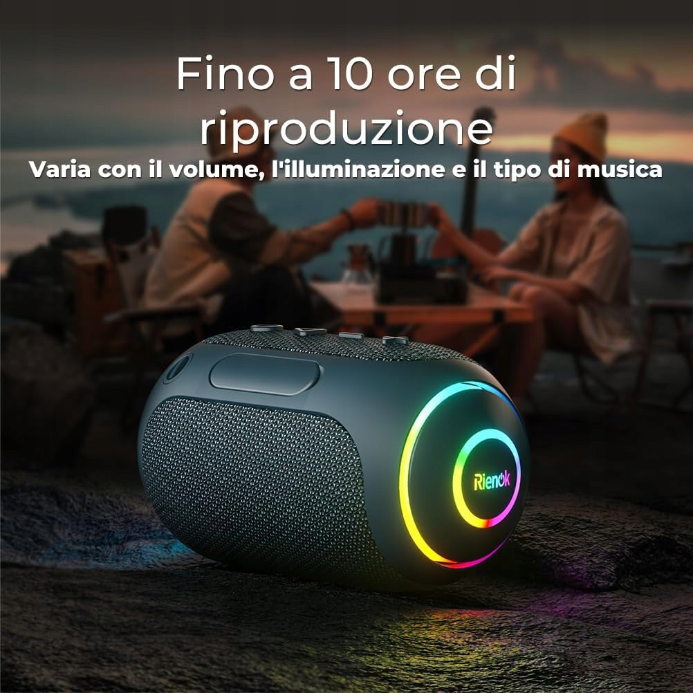 Speaker Portable Bluetooth Waterproof TF Card Rienok S4 Illumination Manufacturer code B09ZQF5GZW