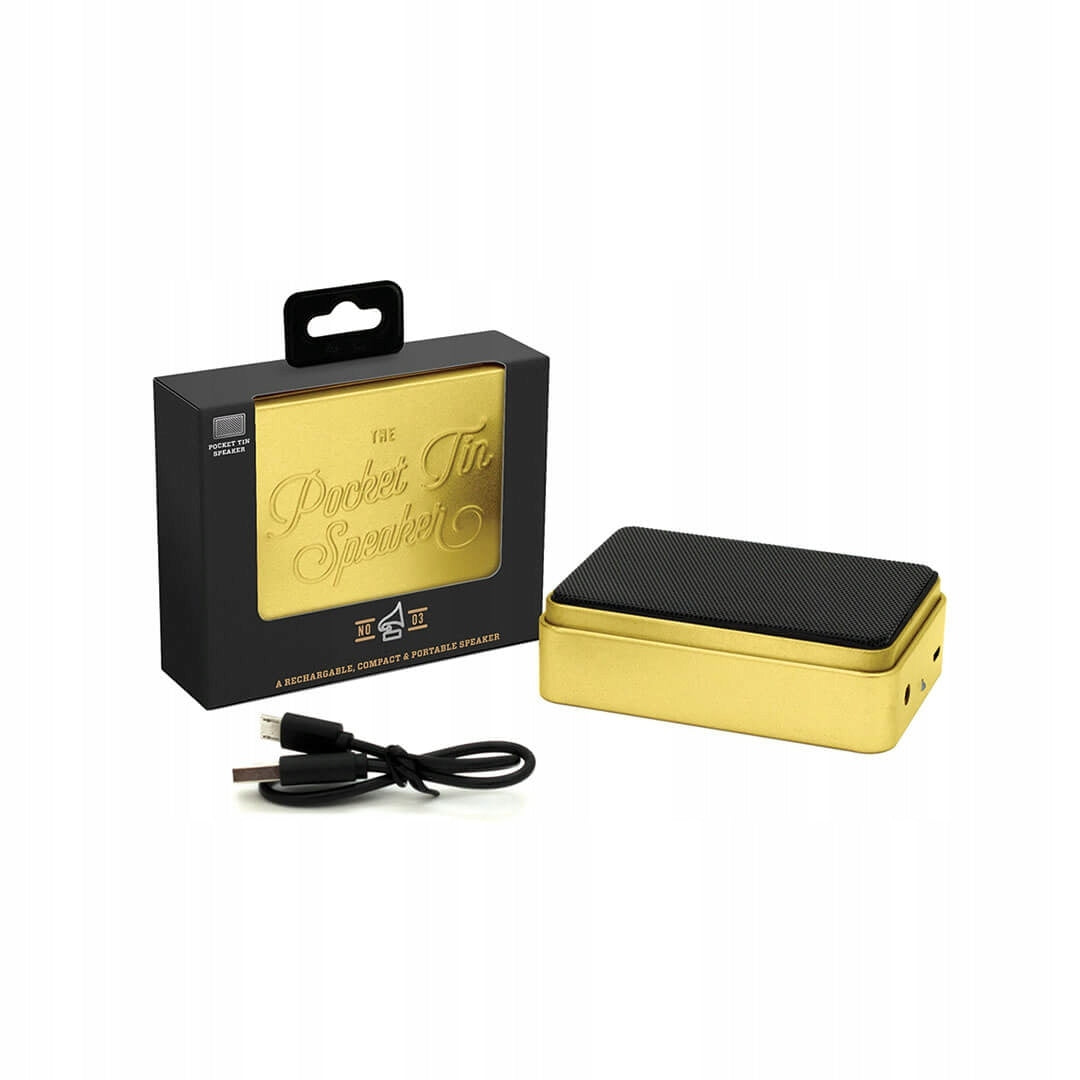 Speaker Portable Bluetooth Wireless Gold Gift for Musician Luckies