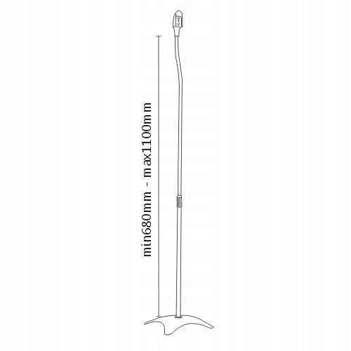 Speaker stand 2pcs adjustable 4,5kg per piece Manufacturer code HTS10